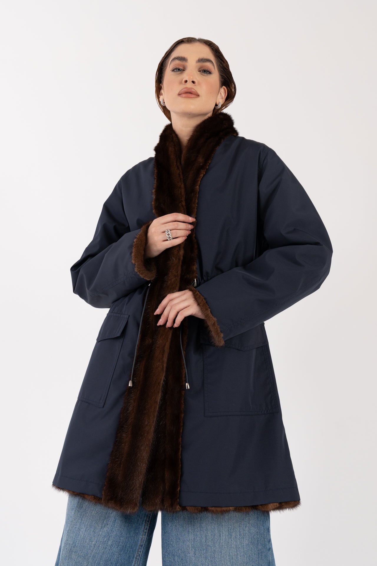 Cappotto in visone reversibile