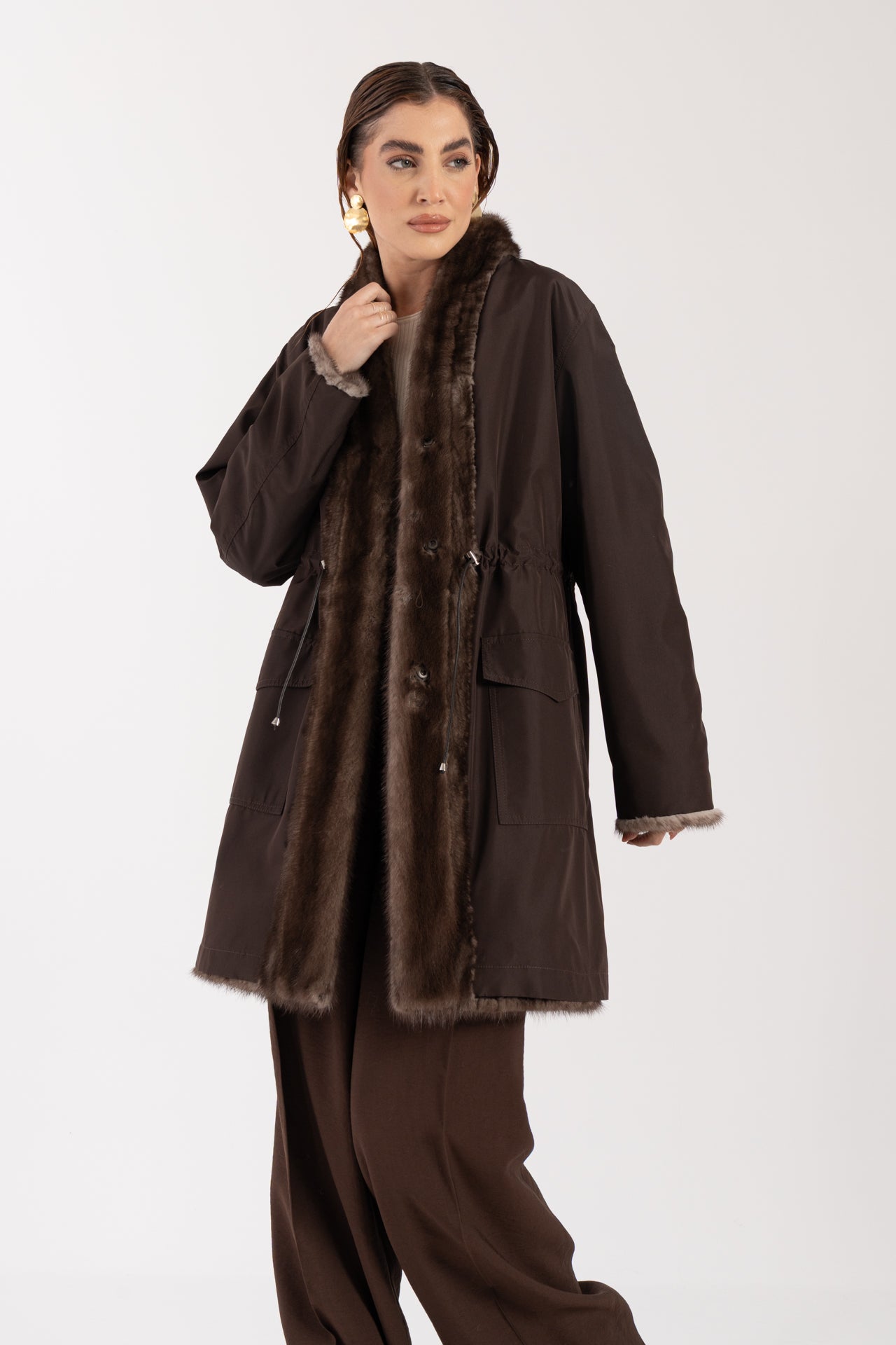 Cappotto in visone reversibile
