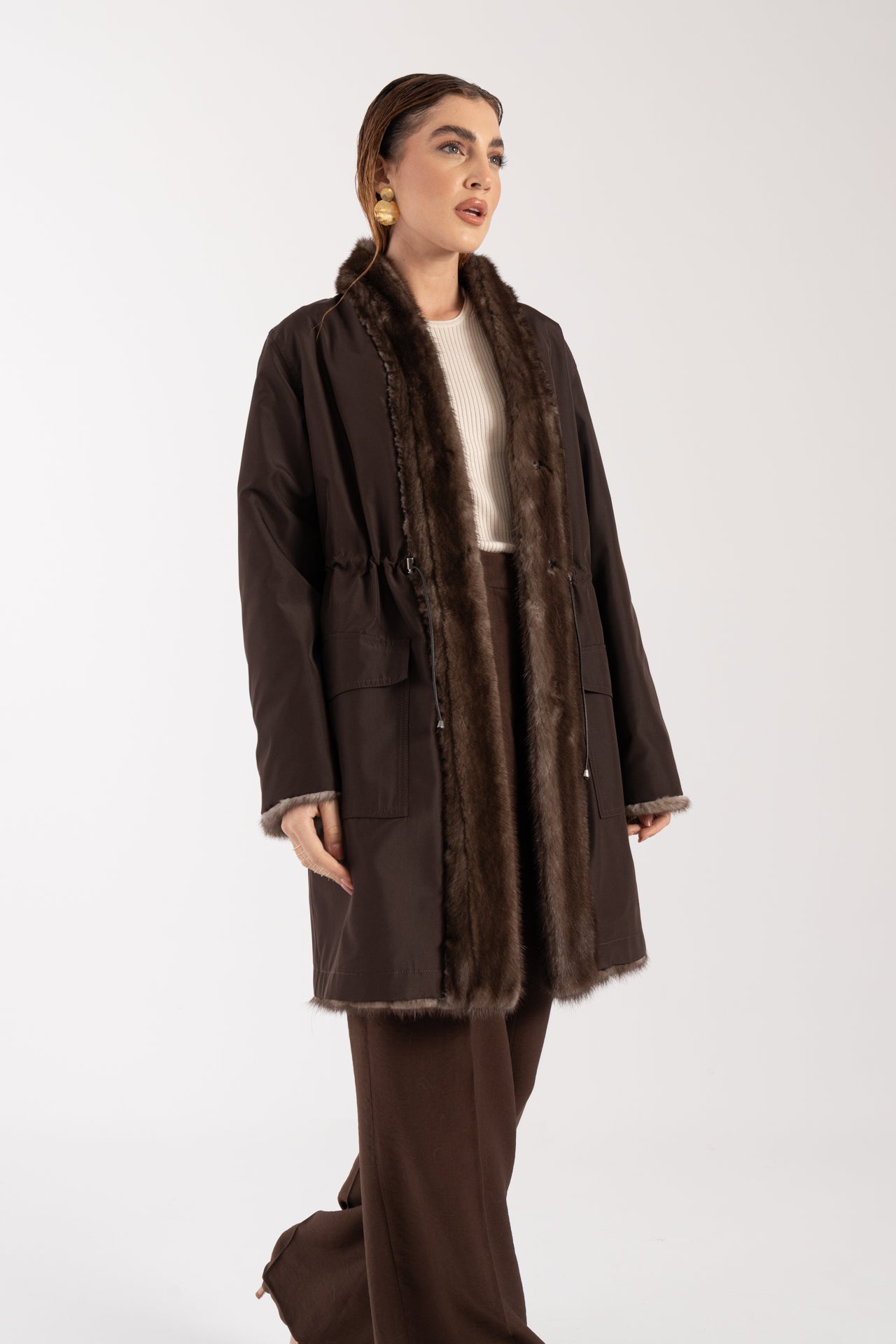 Cappotto in visone reversibile