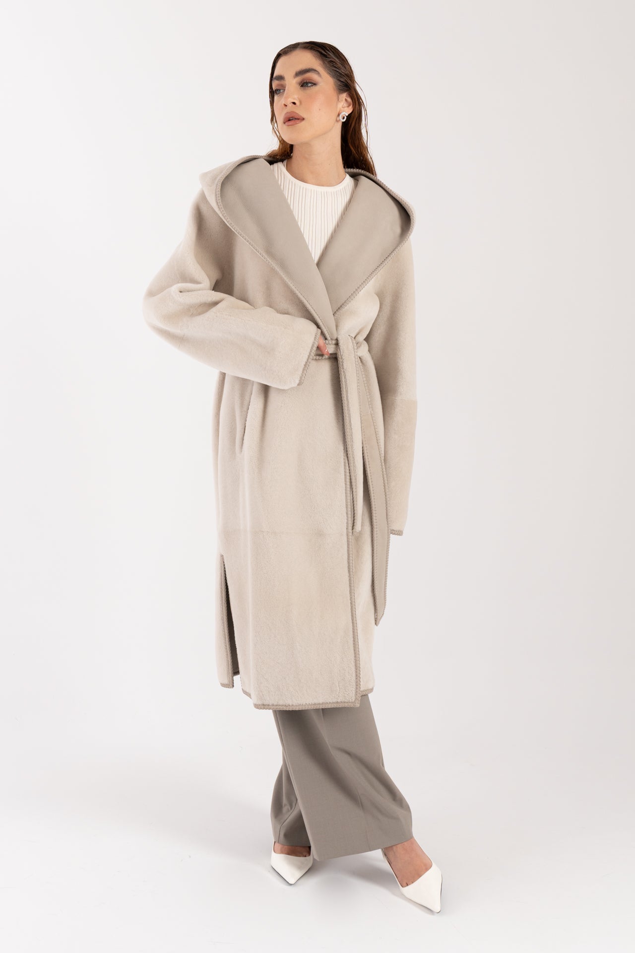 Cappotto in montone reversibile