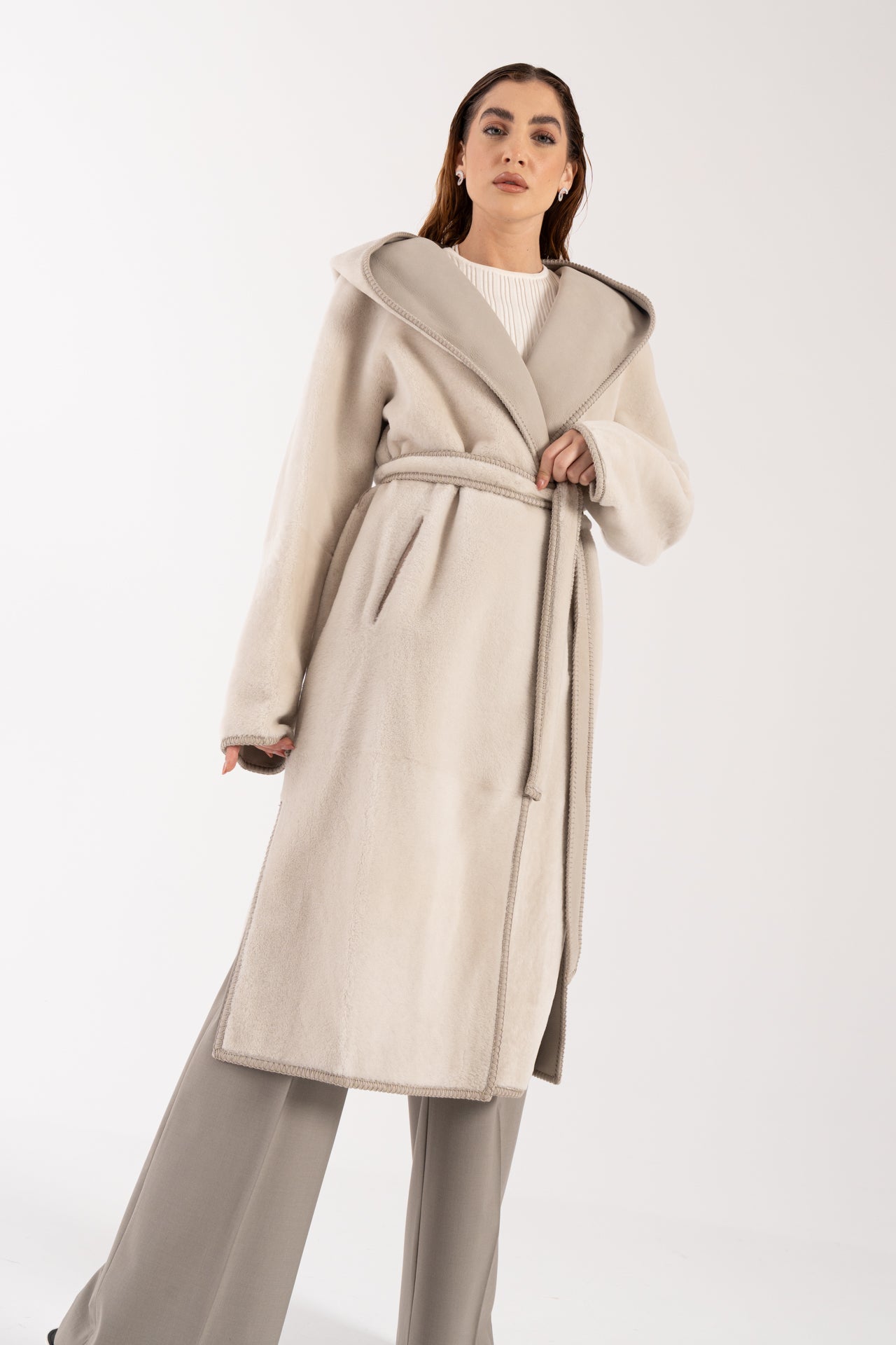 Cappotto in montone reversibile