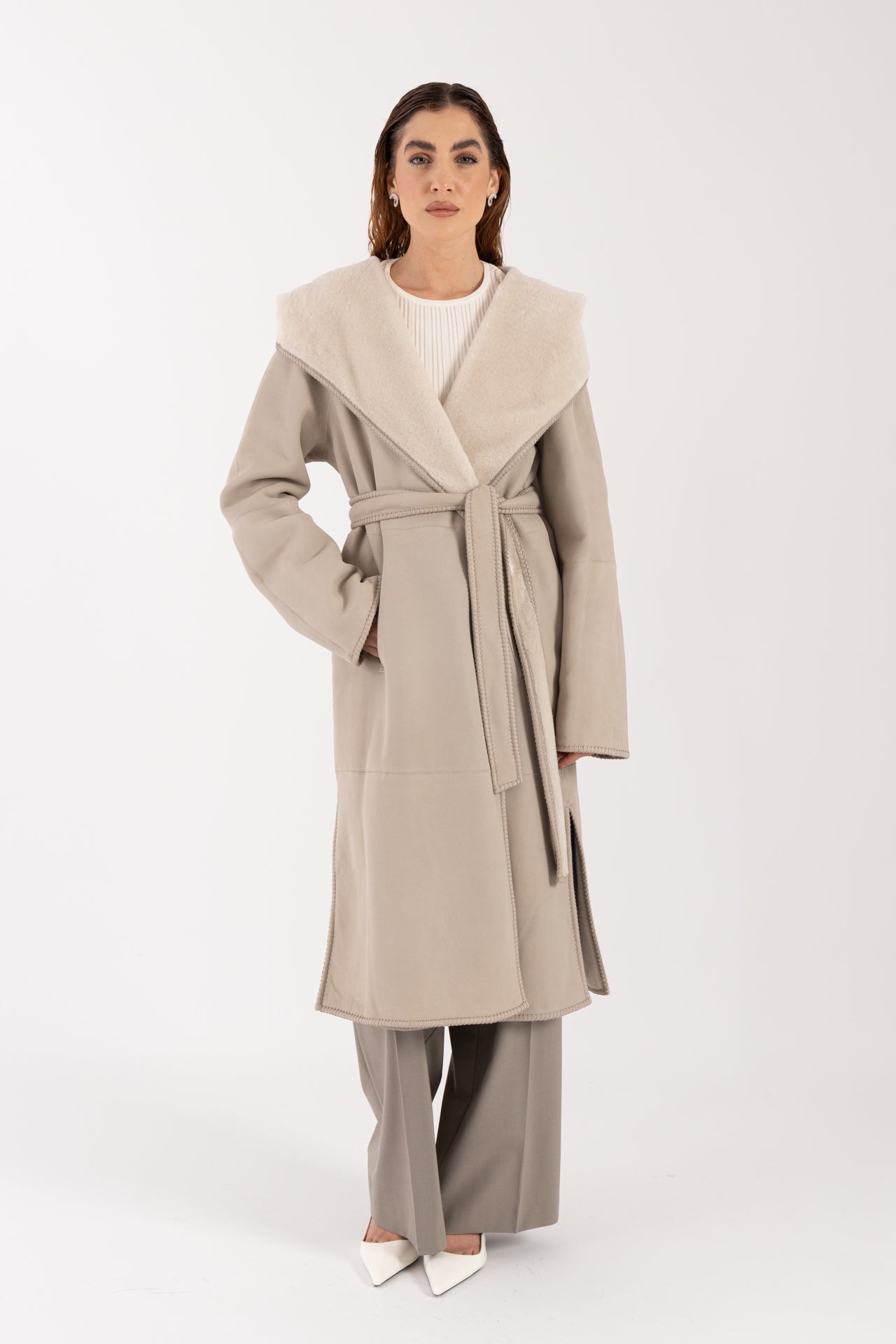 Cappotto in montone reversibile