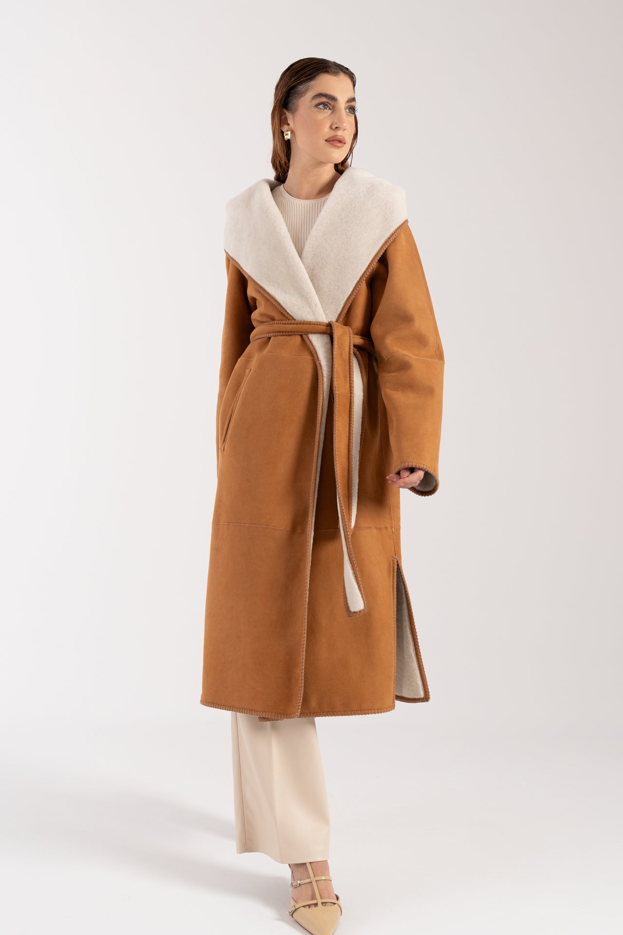 Cappotto in montone reversibile