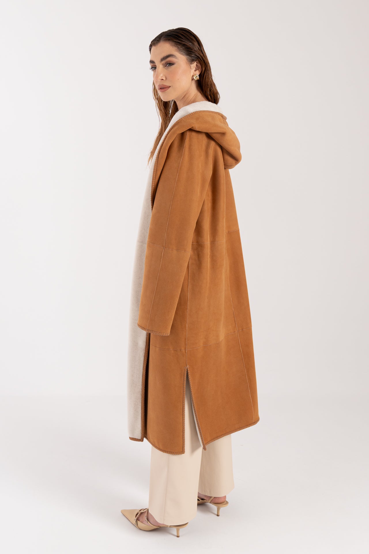 Cappotto in montone reversibile