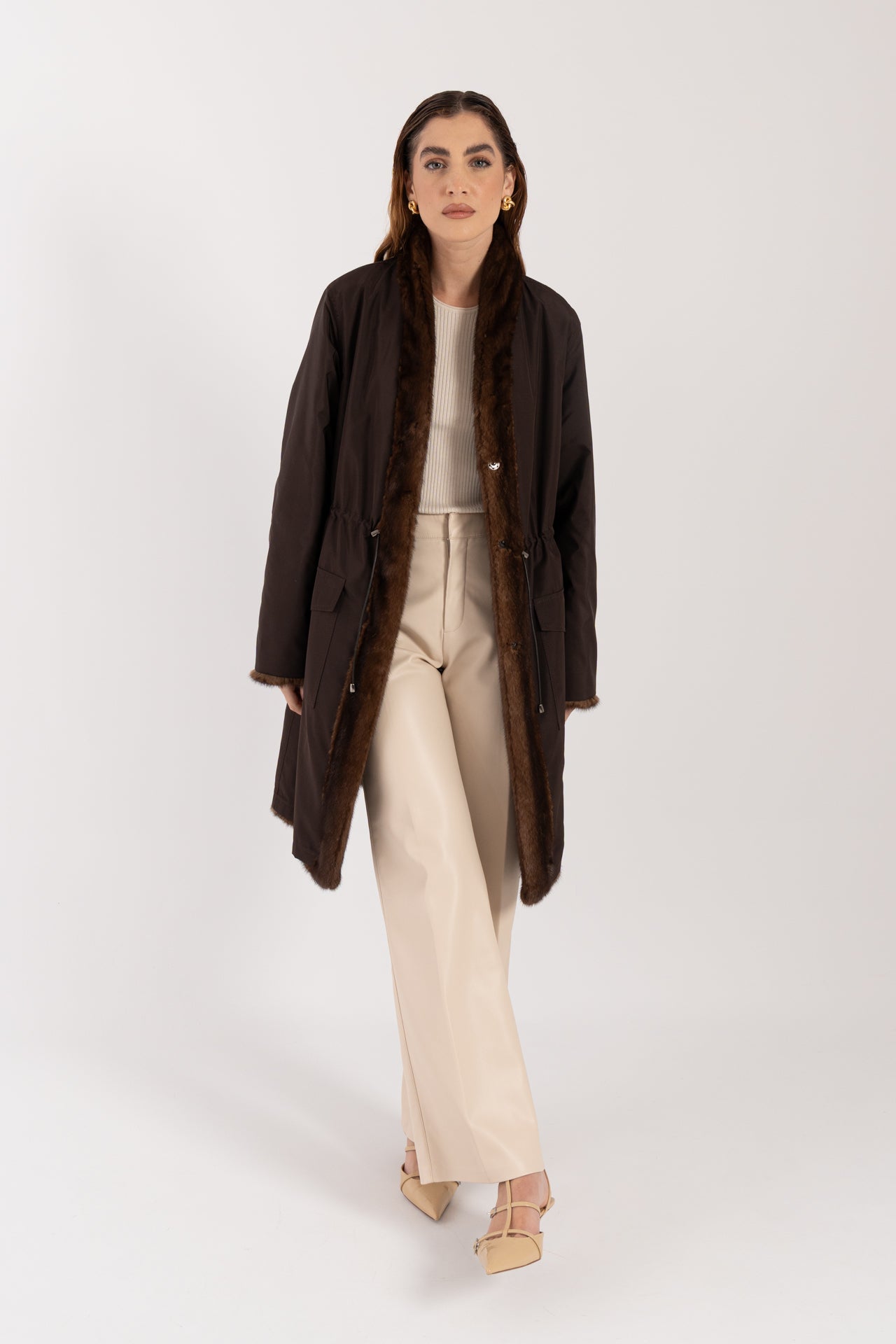 Cappotto in visone reversibile