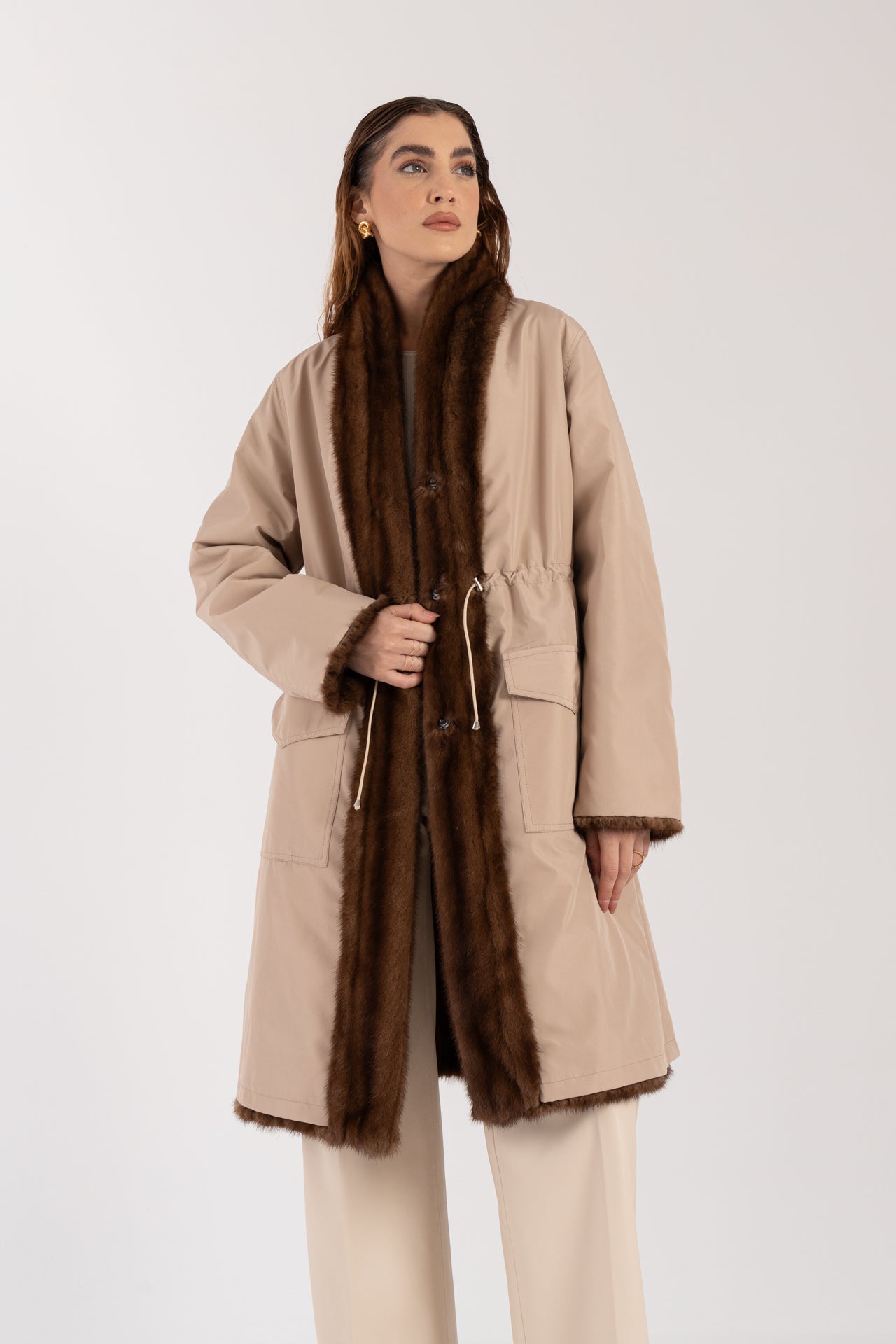 Cappotto in visone reversibile