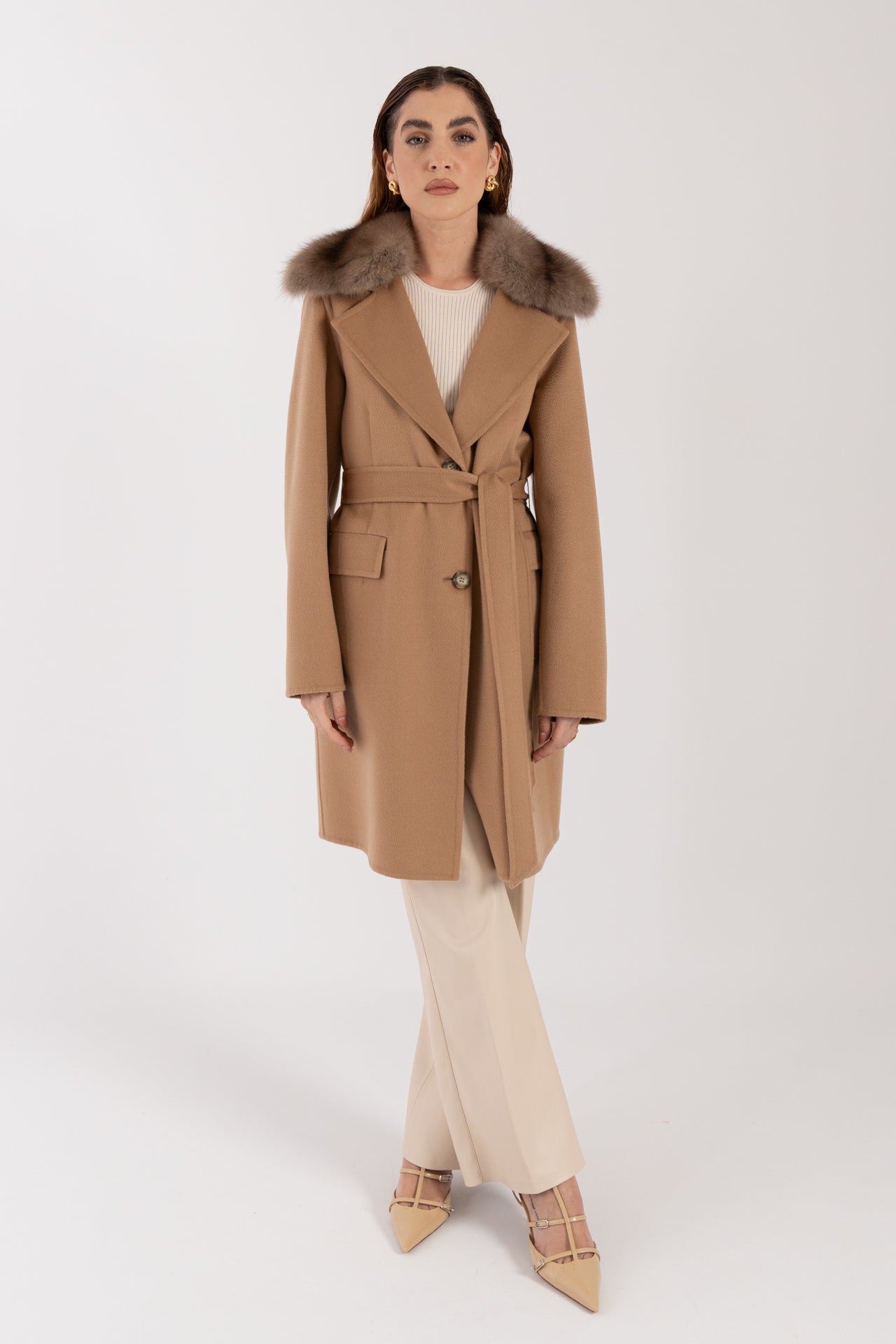 Cappotto con zibellino