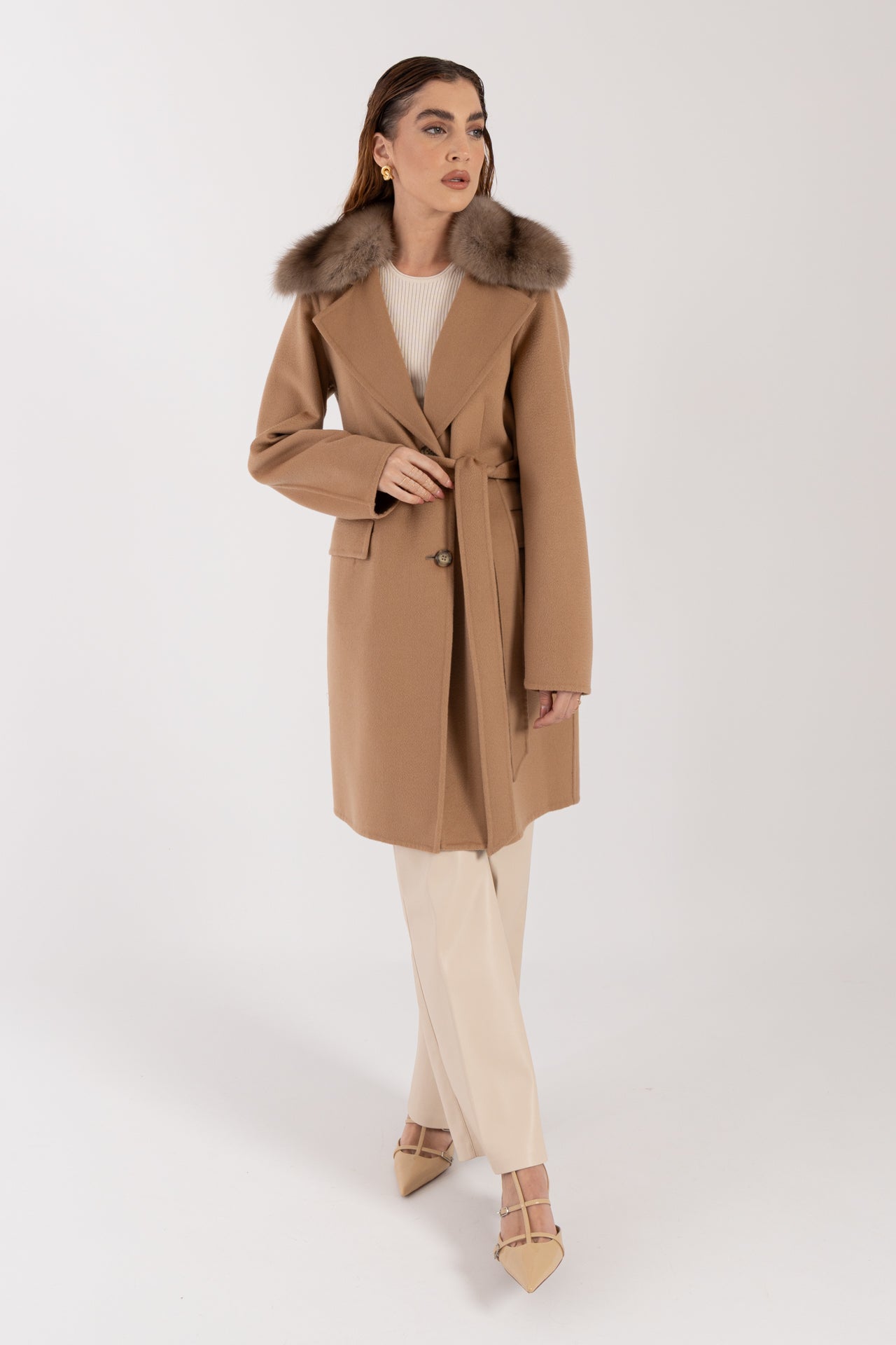 Cappotto con zibellino