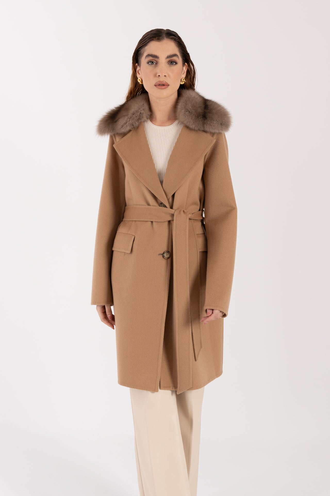 Cappotto con zibellino