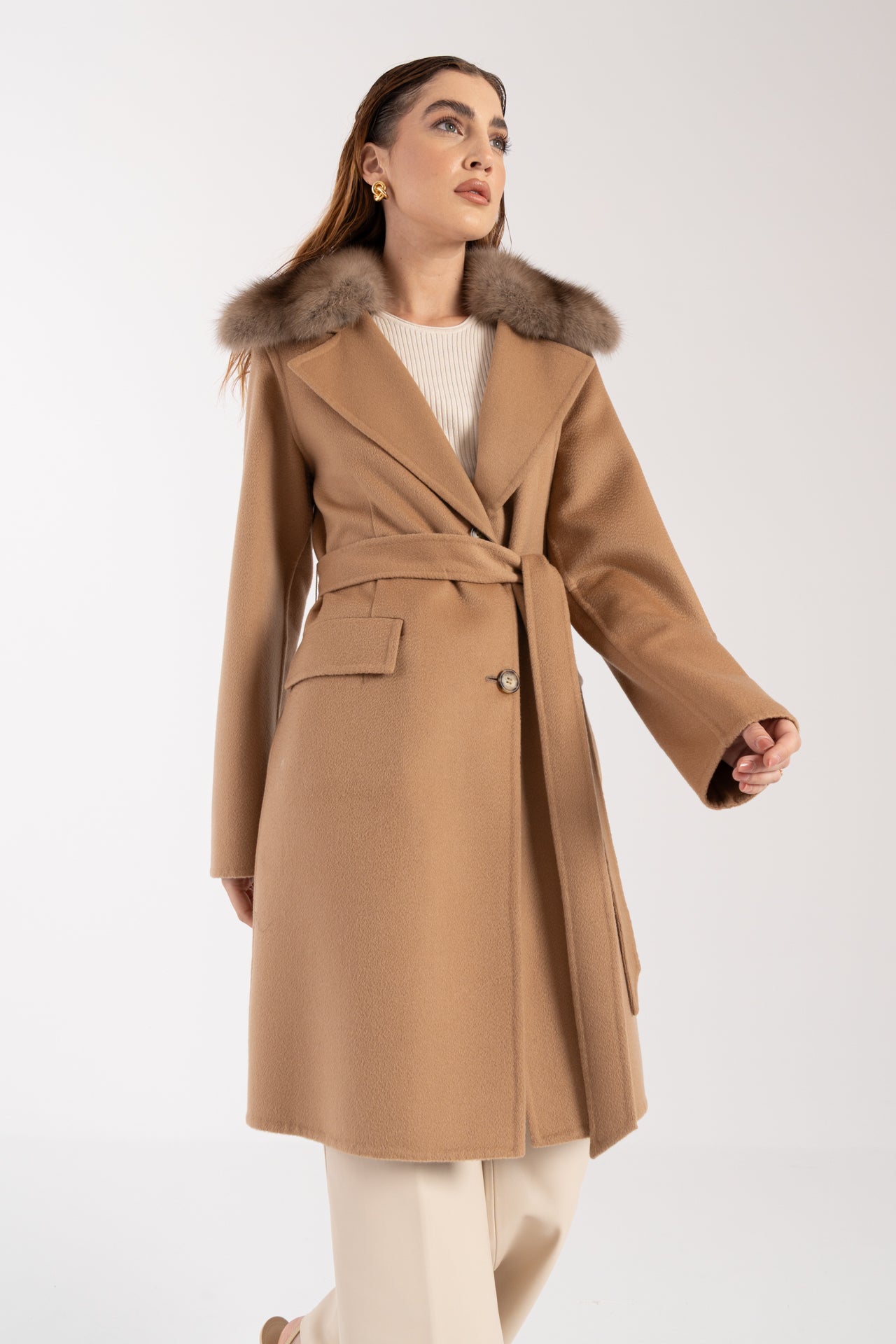 Cappotto con zibellino