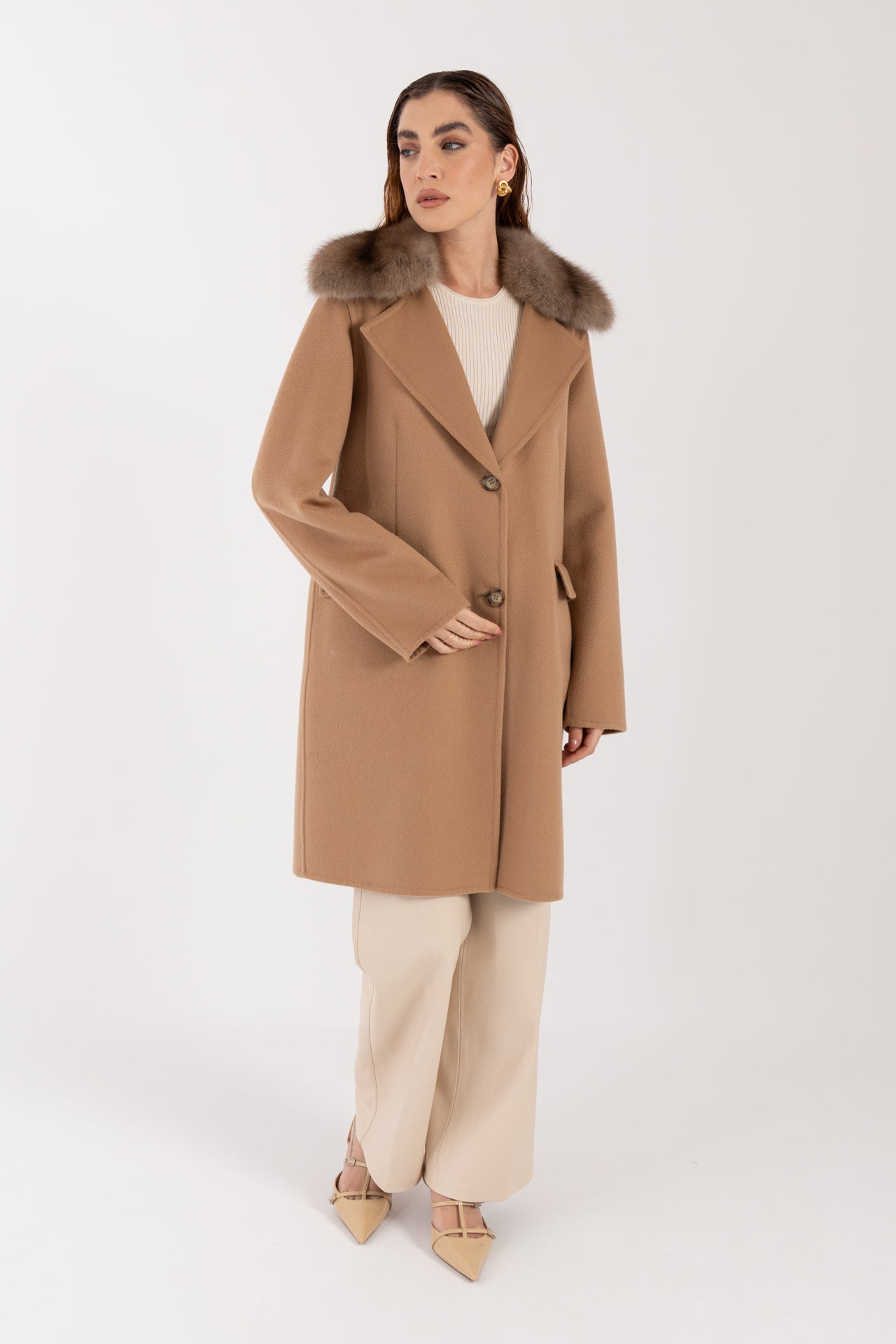 Cappotto con zibellino