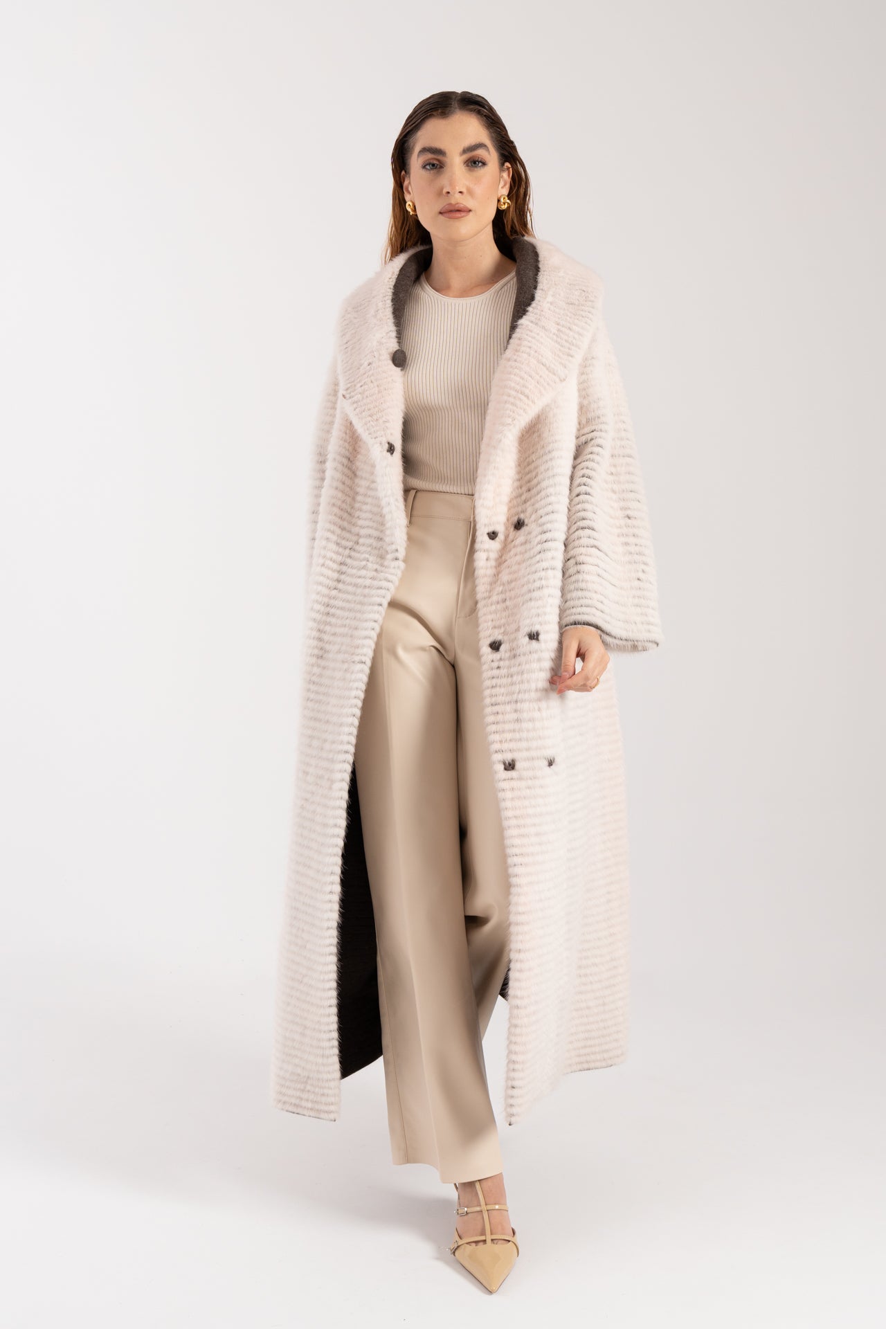 Cappotto in visone reversibile