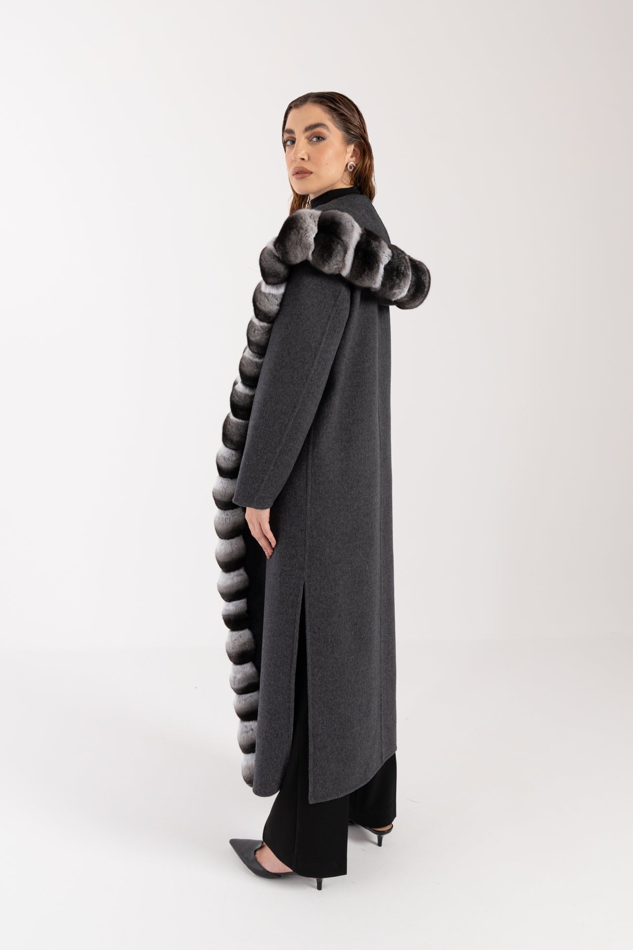 Cappotto con cincilla