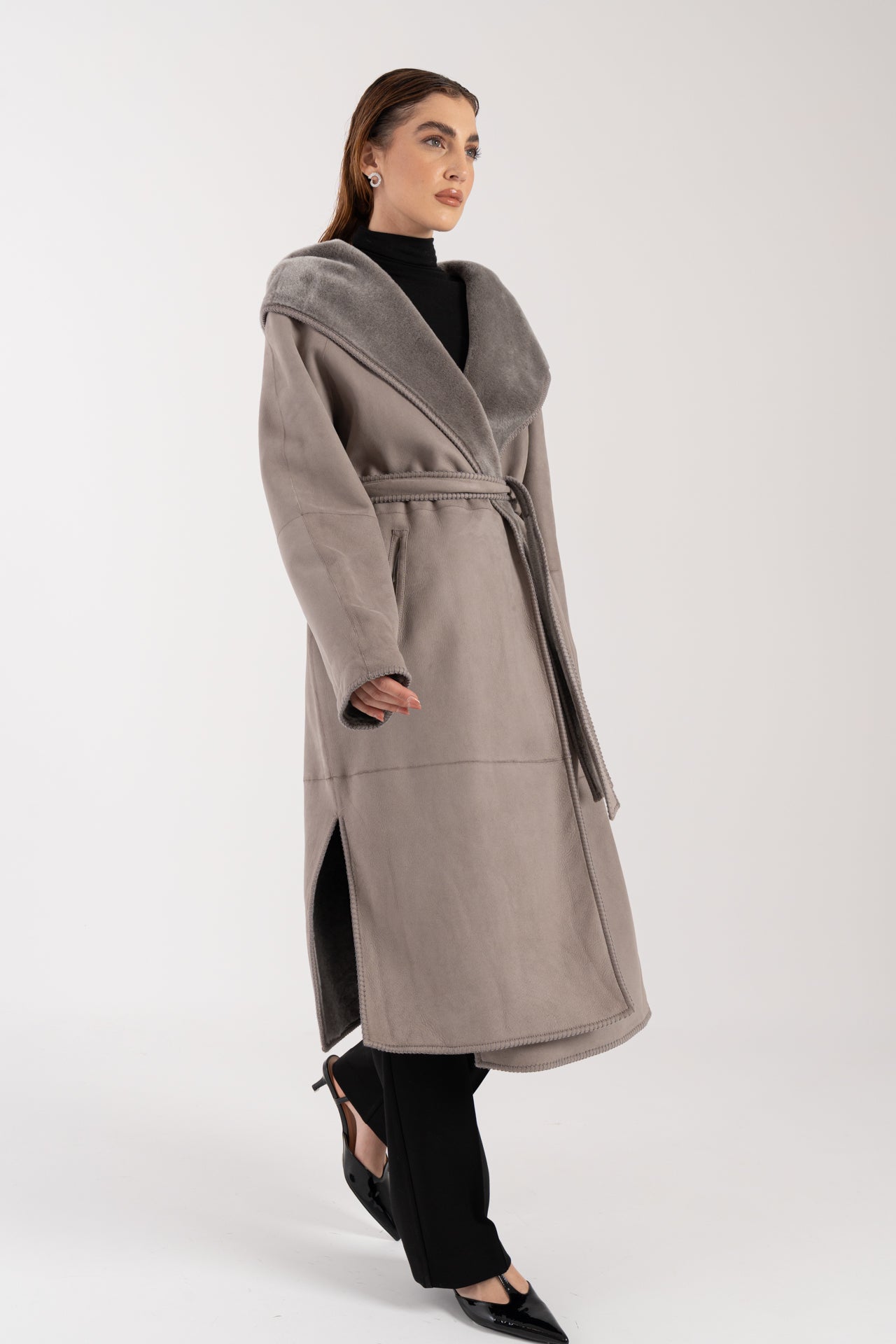 Cappotto in montone reversibile
