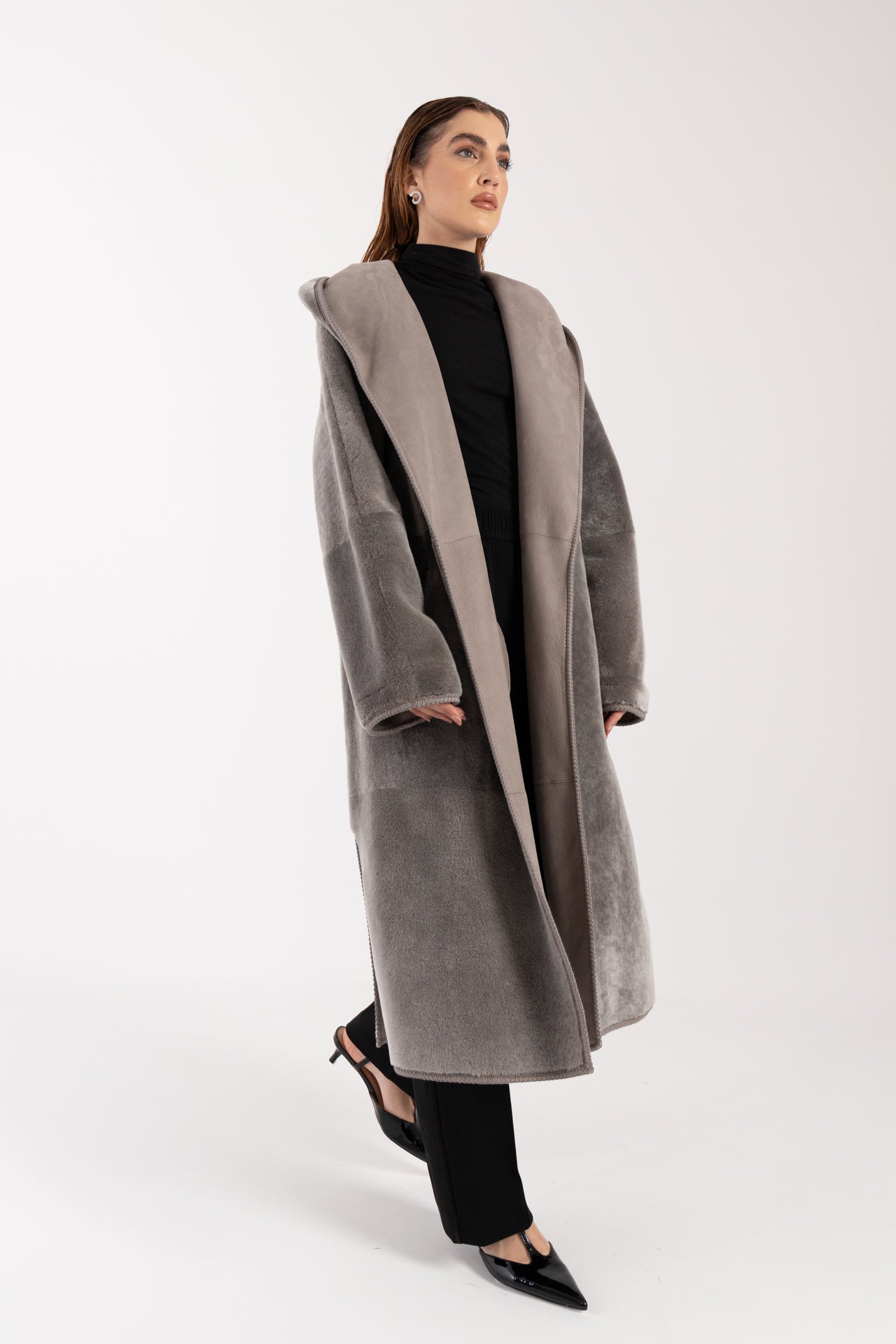 Cappotto in montone reversibile