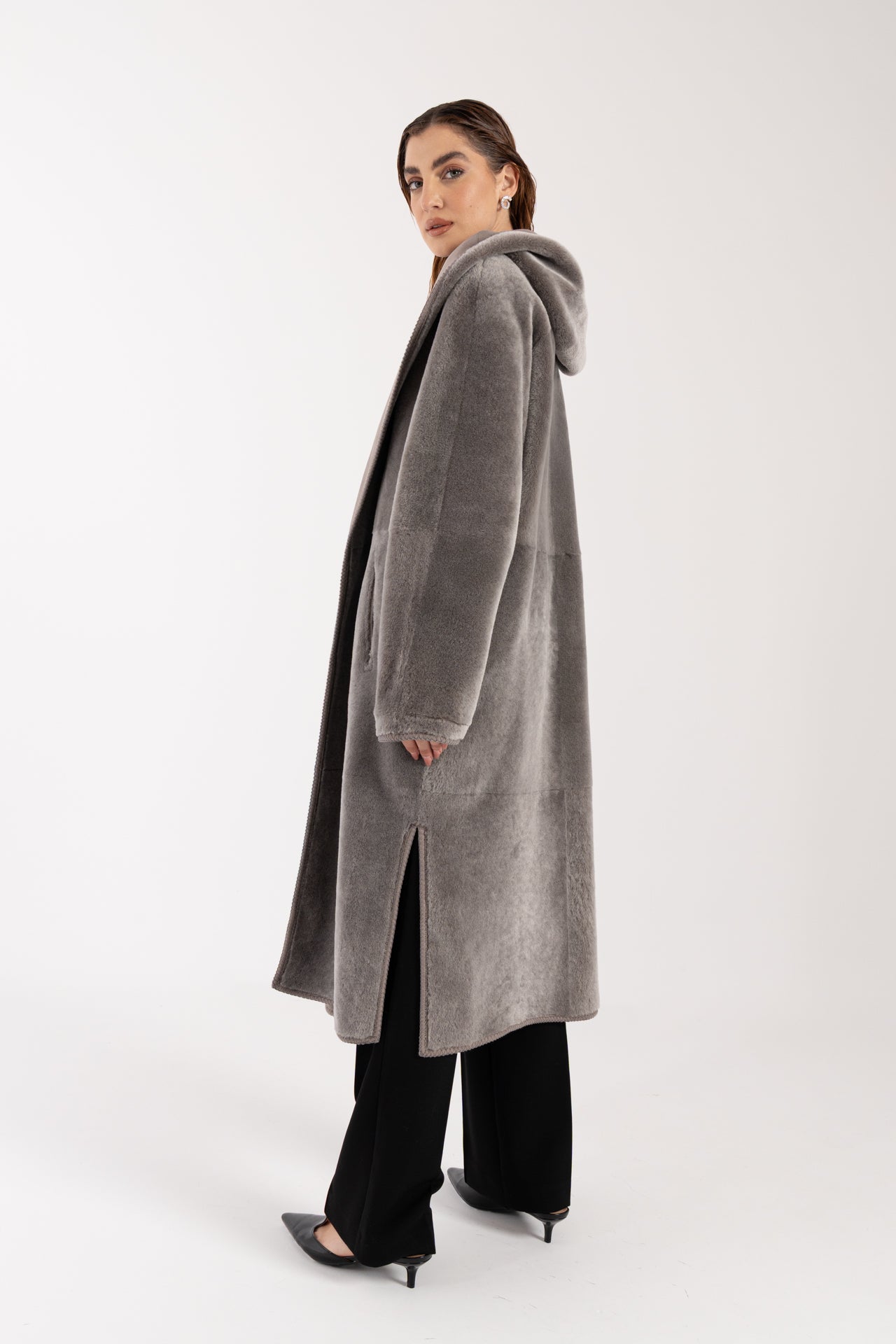 Cappotto in montone reversibile