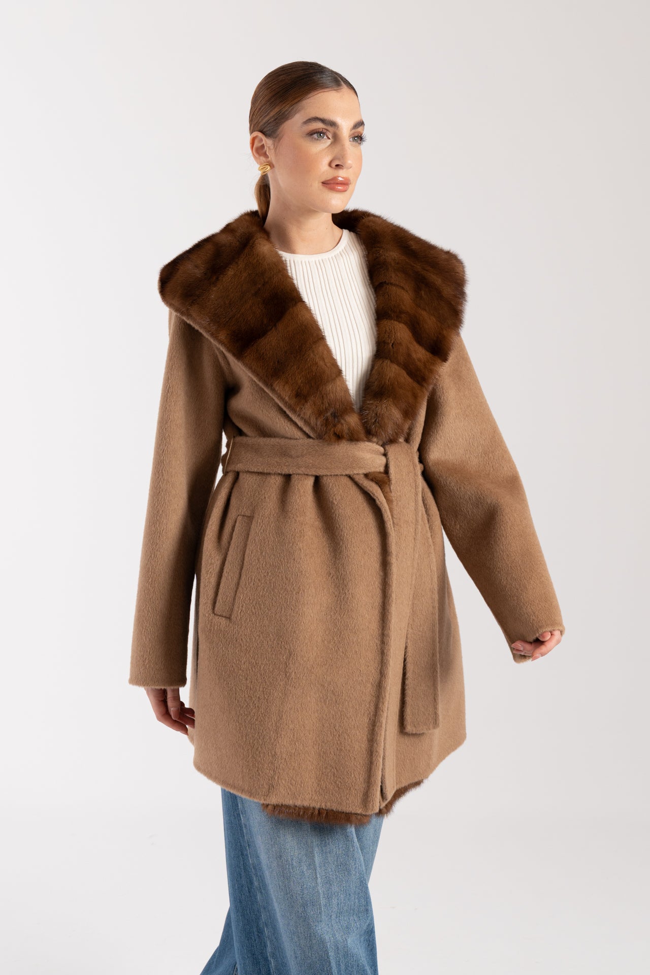 Cappotto con visone