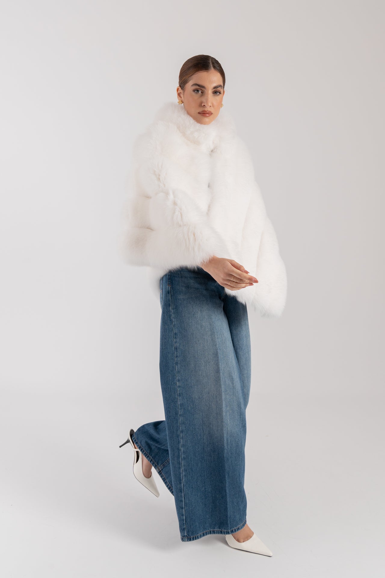 Poncho in volpe