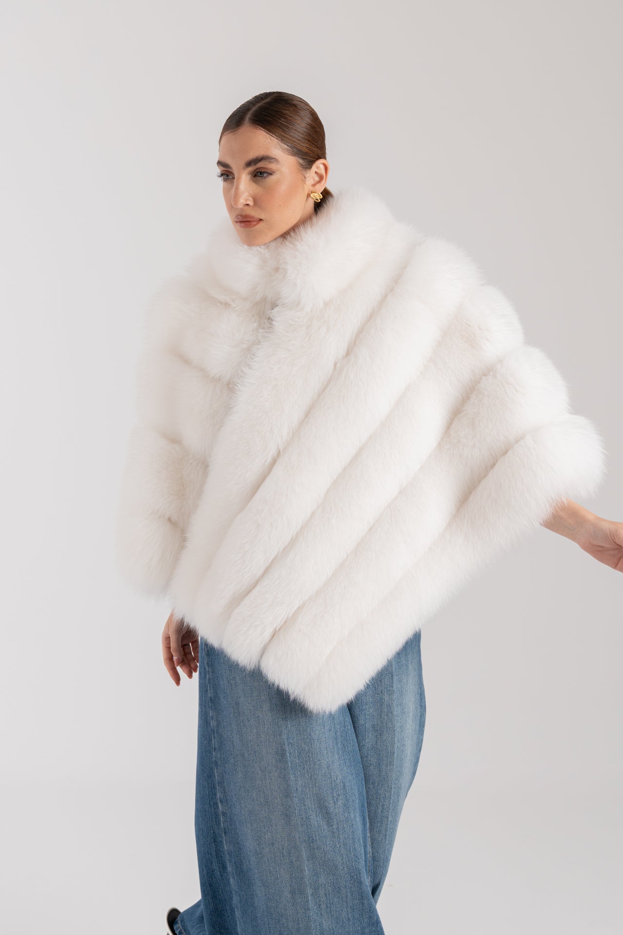 Poncho in volpe