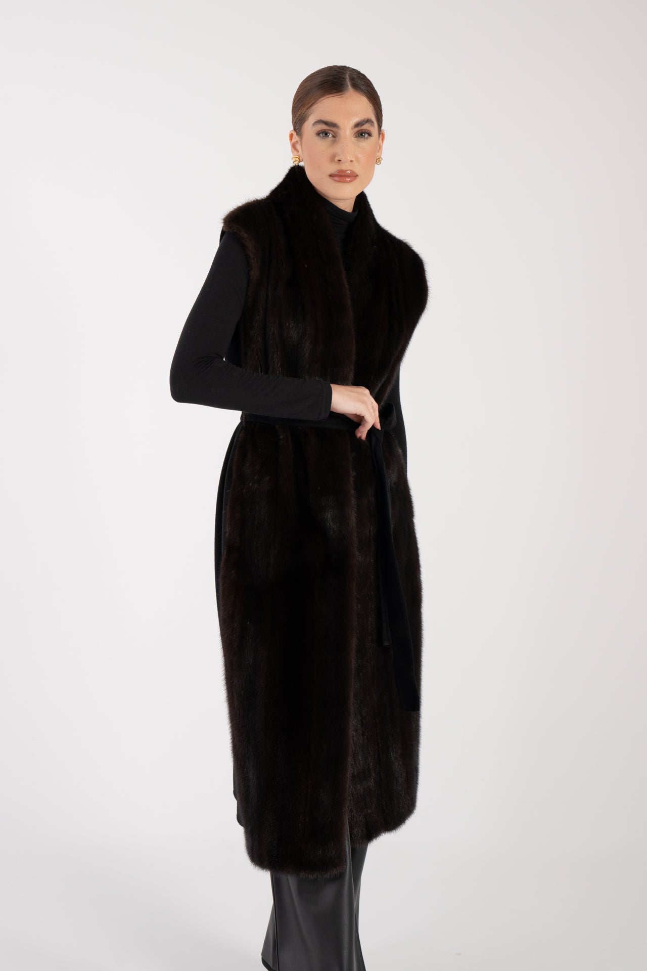 Gilet con visone