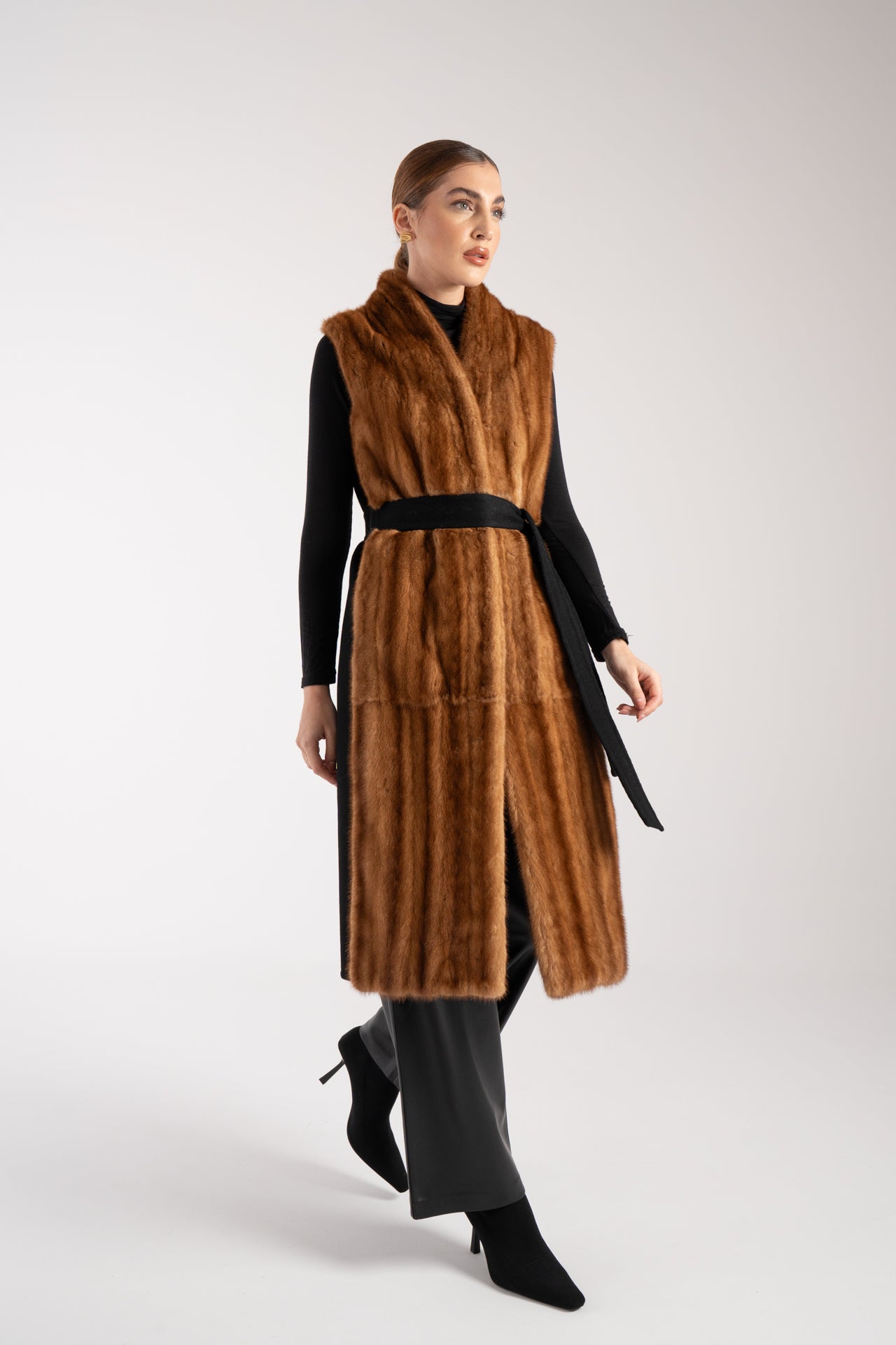 Gilet con visone