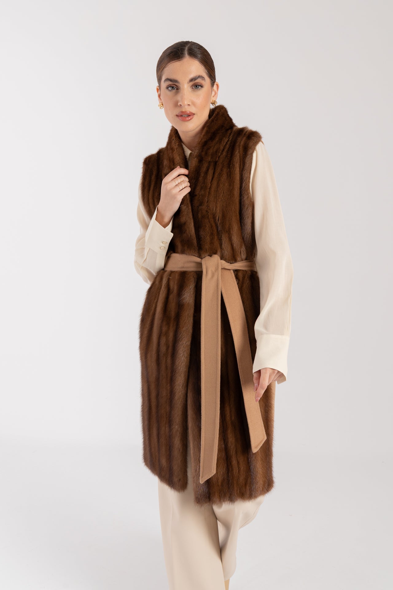 Gilet con visone