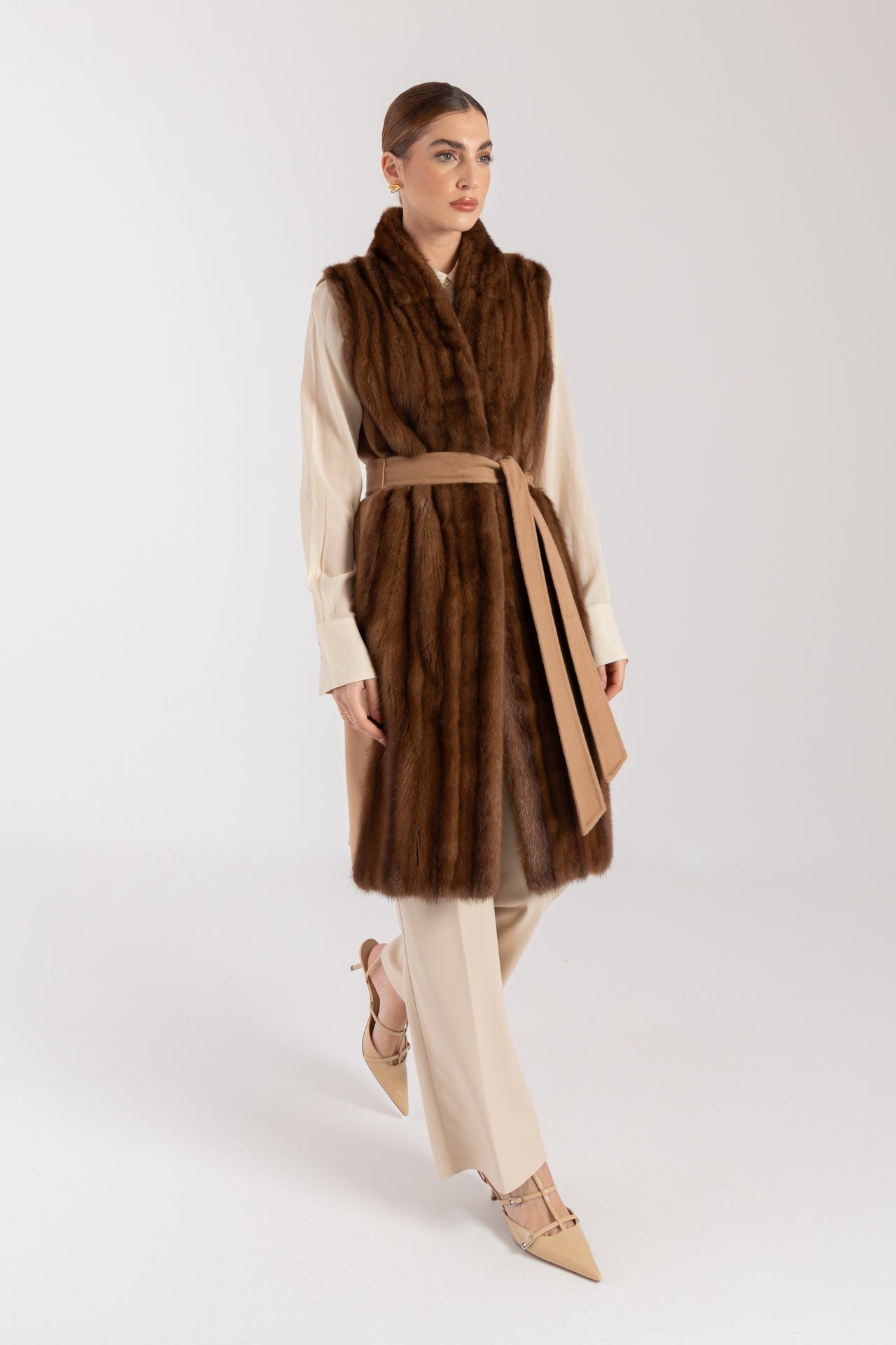 Gilet con visone