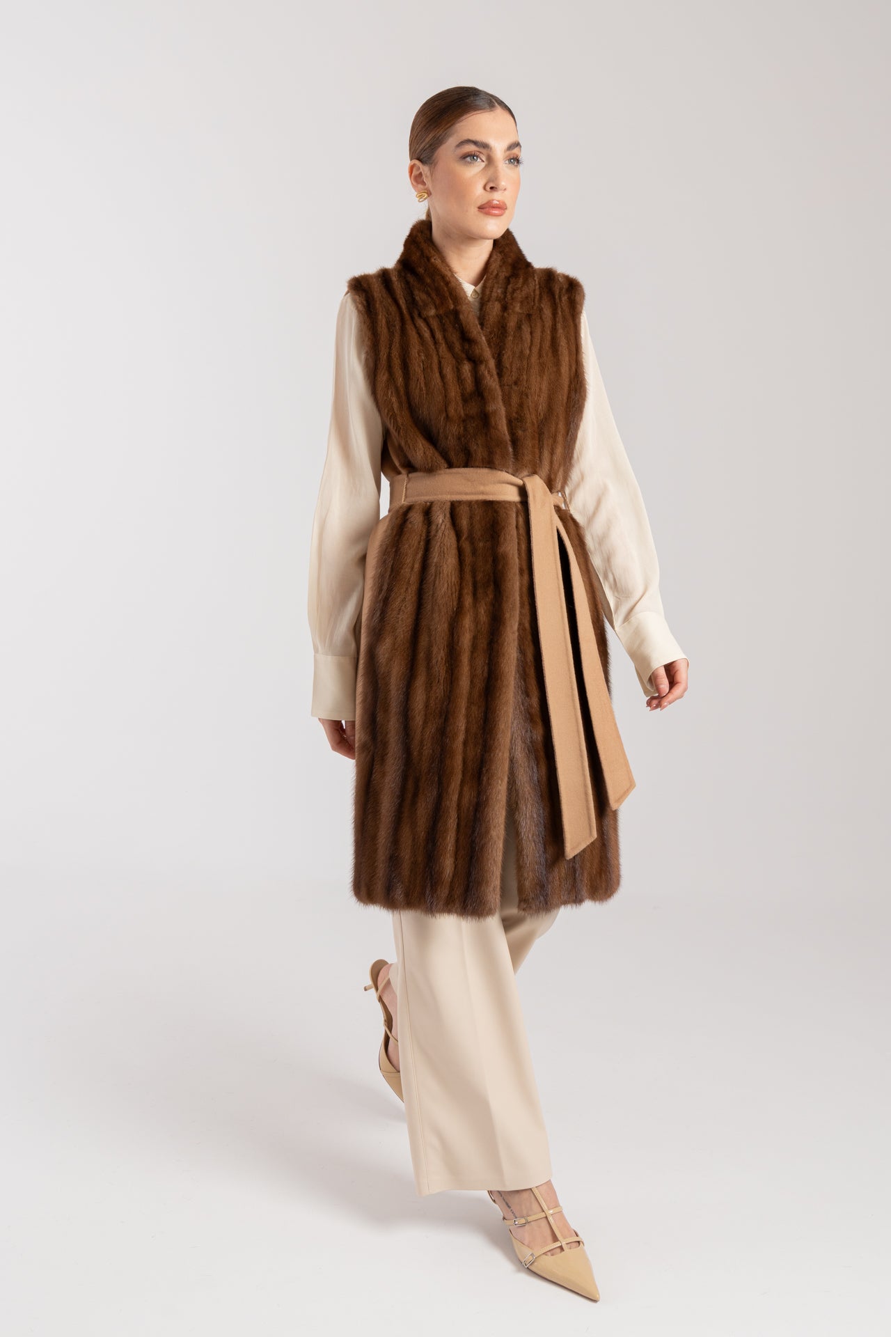 Gilet con visone