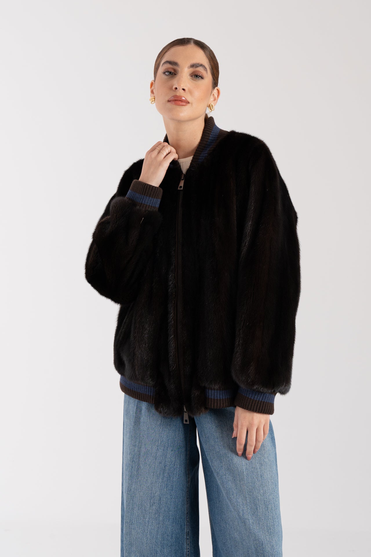 Bomber in visone