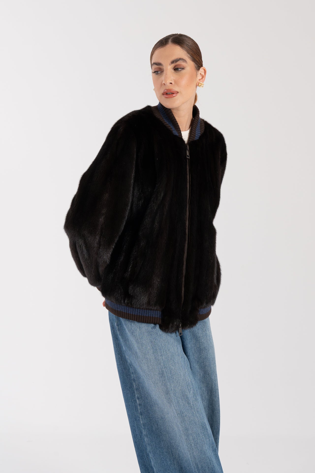 Bomber in visone
