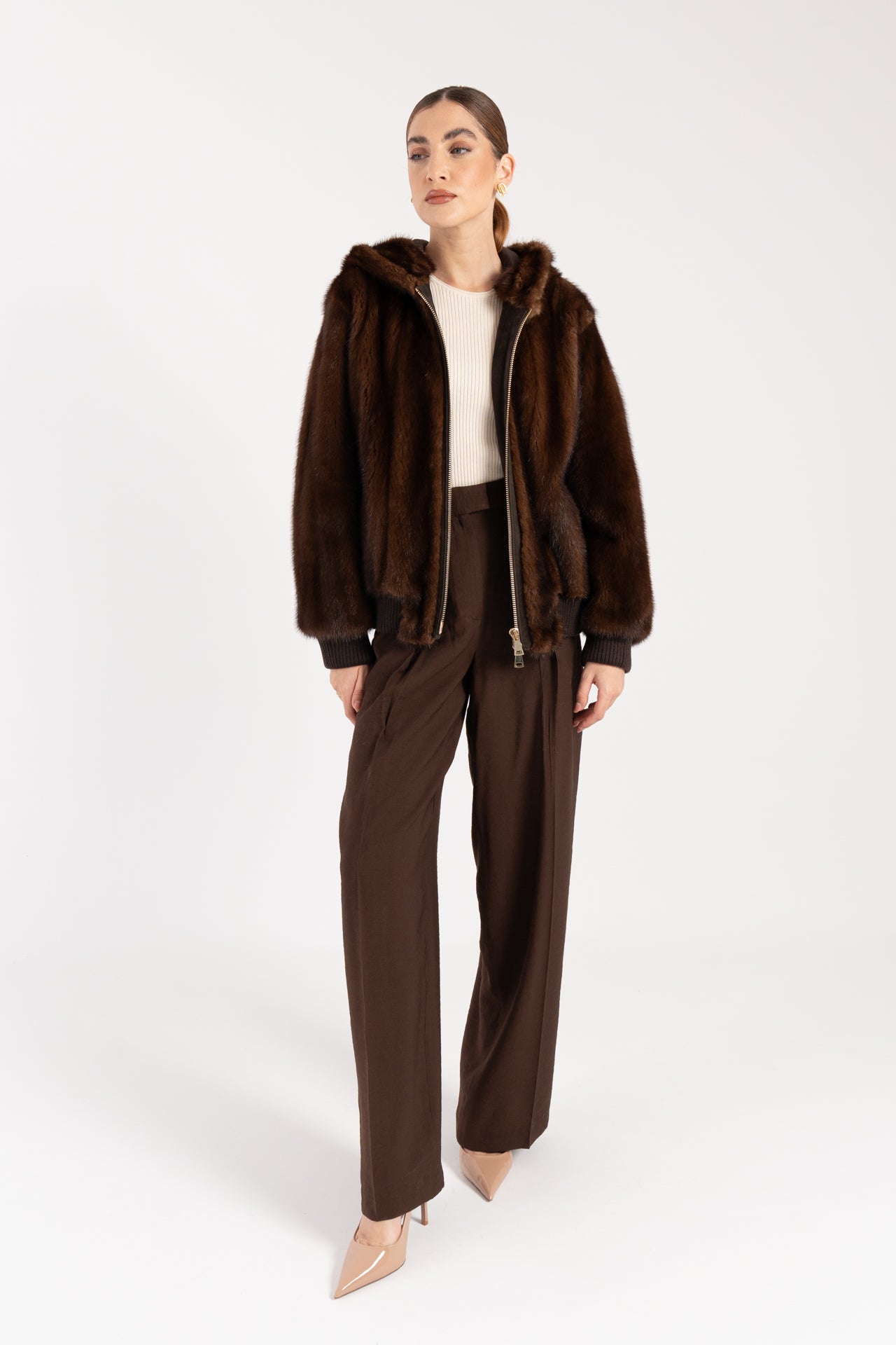 Bomber in visone