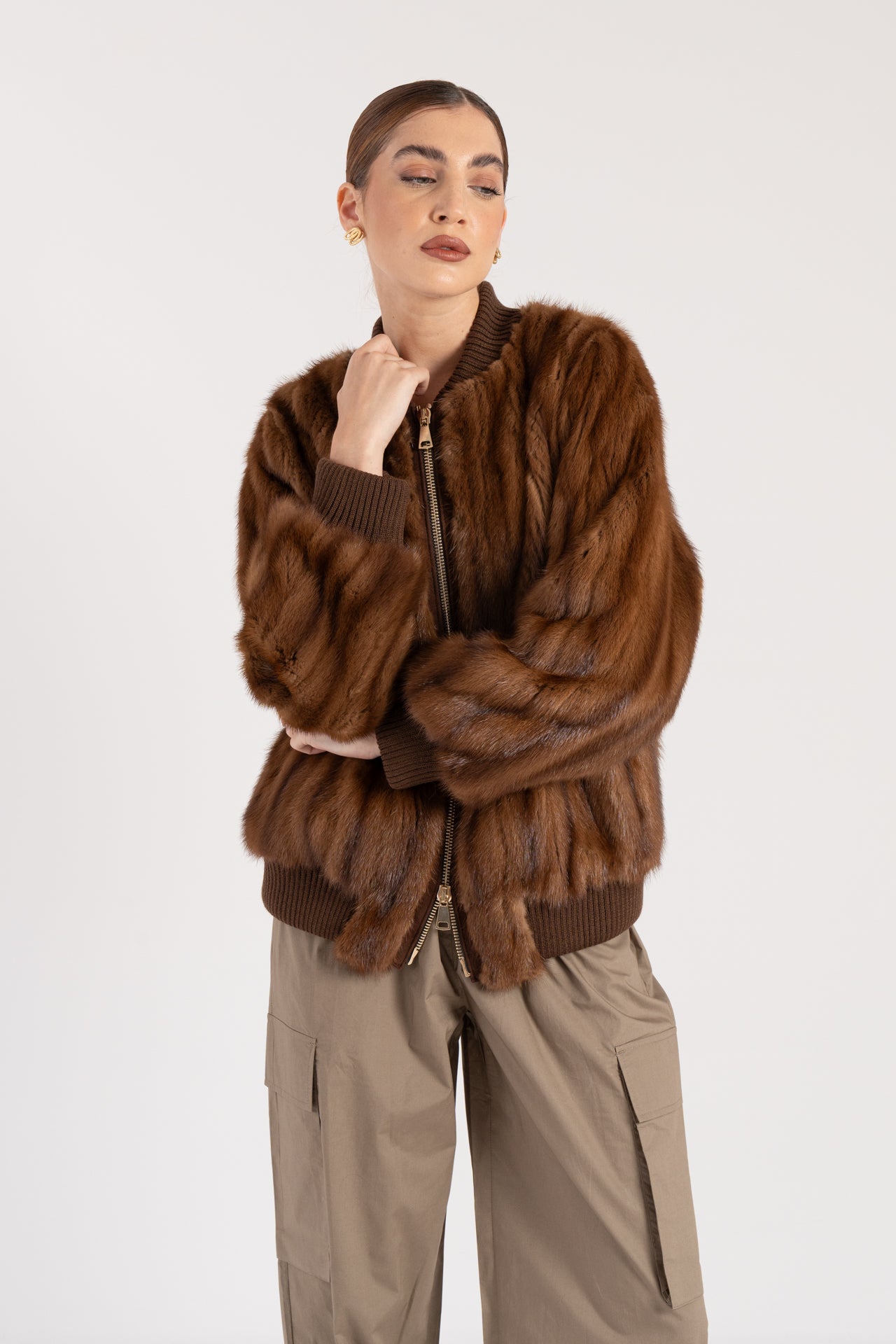 Bomber in visone