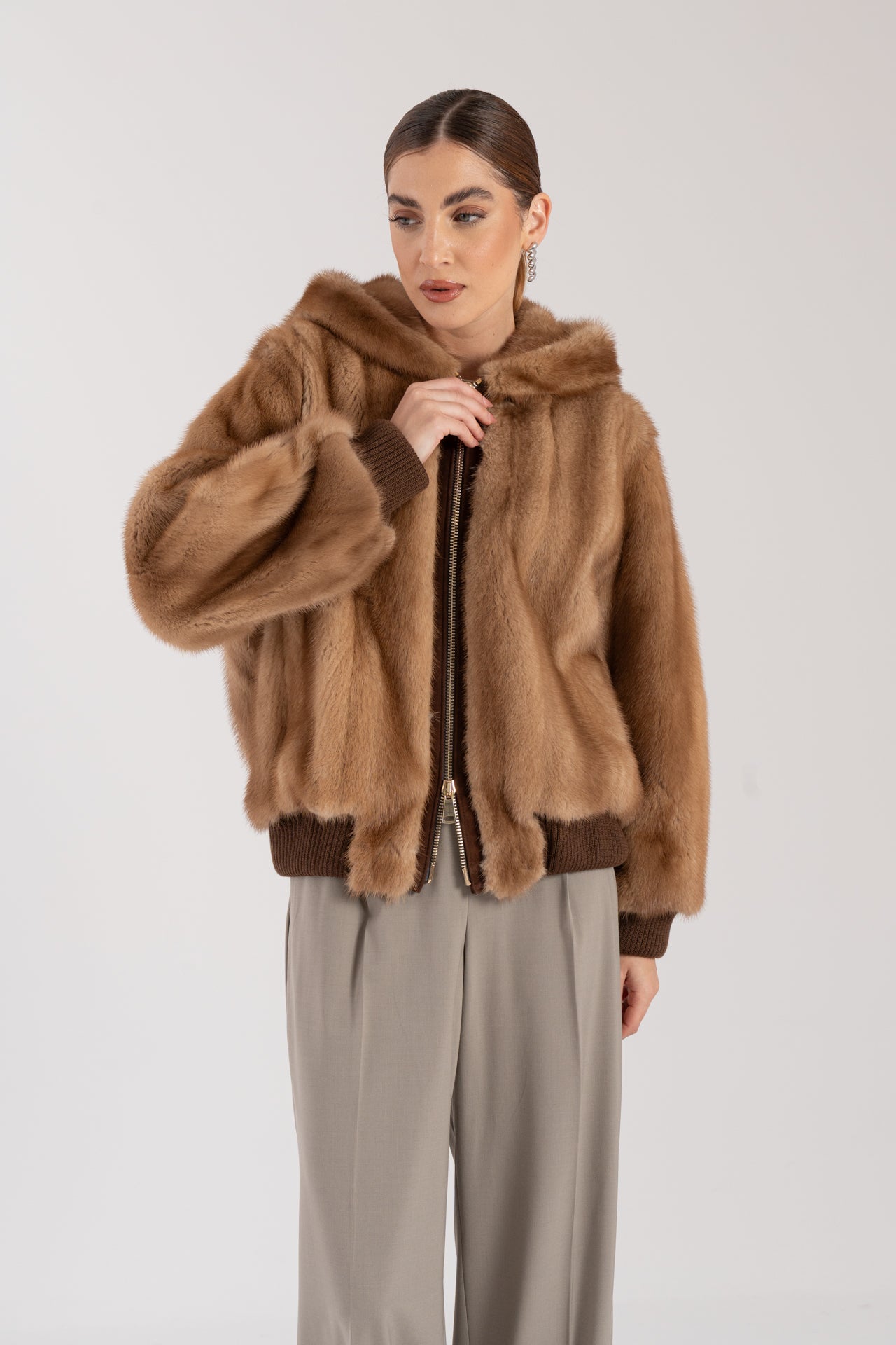 Bomber in visone