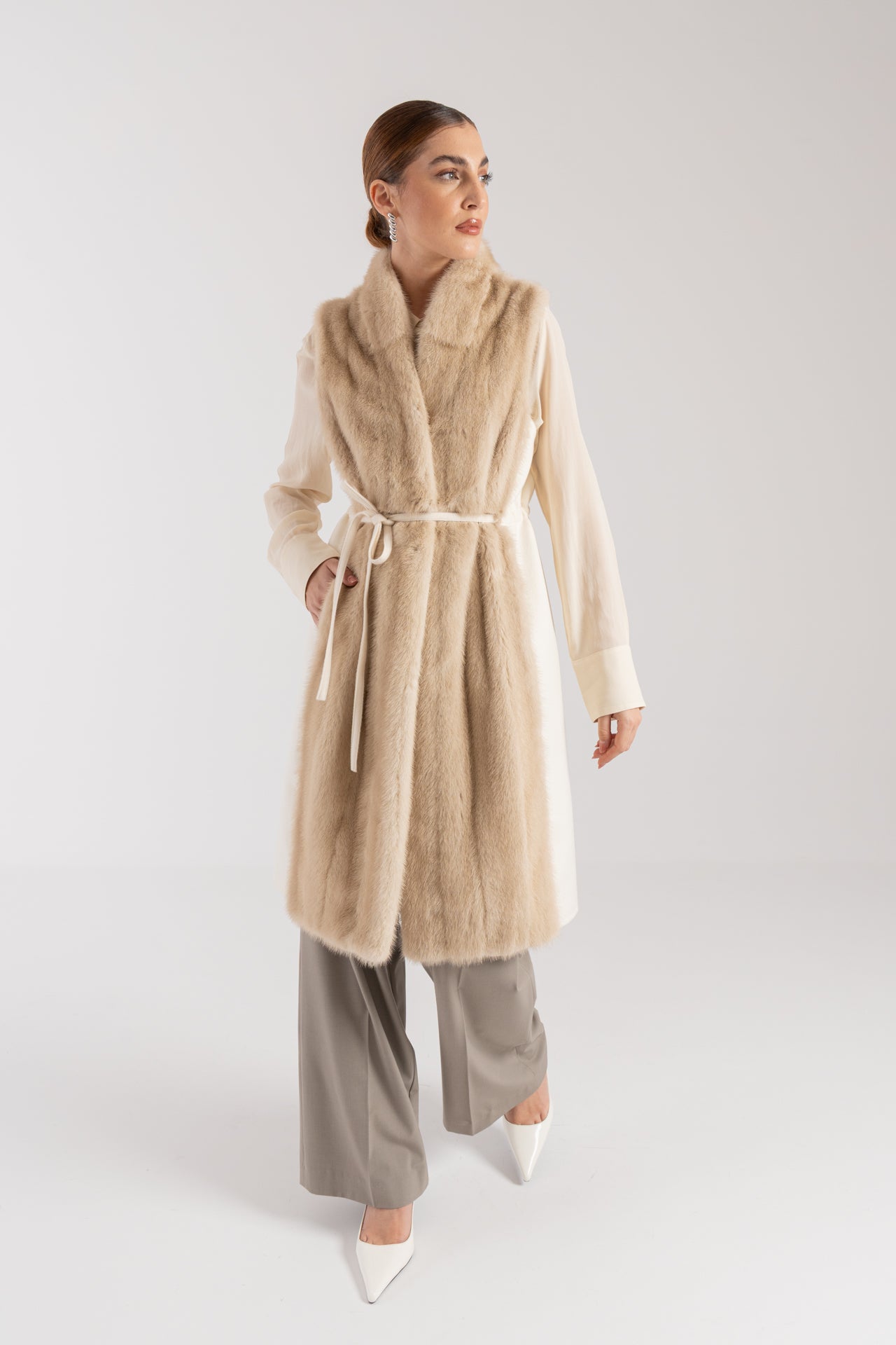 Gilet con visone