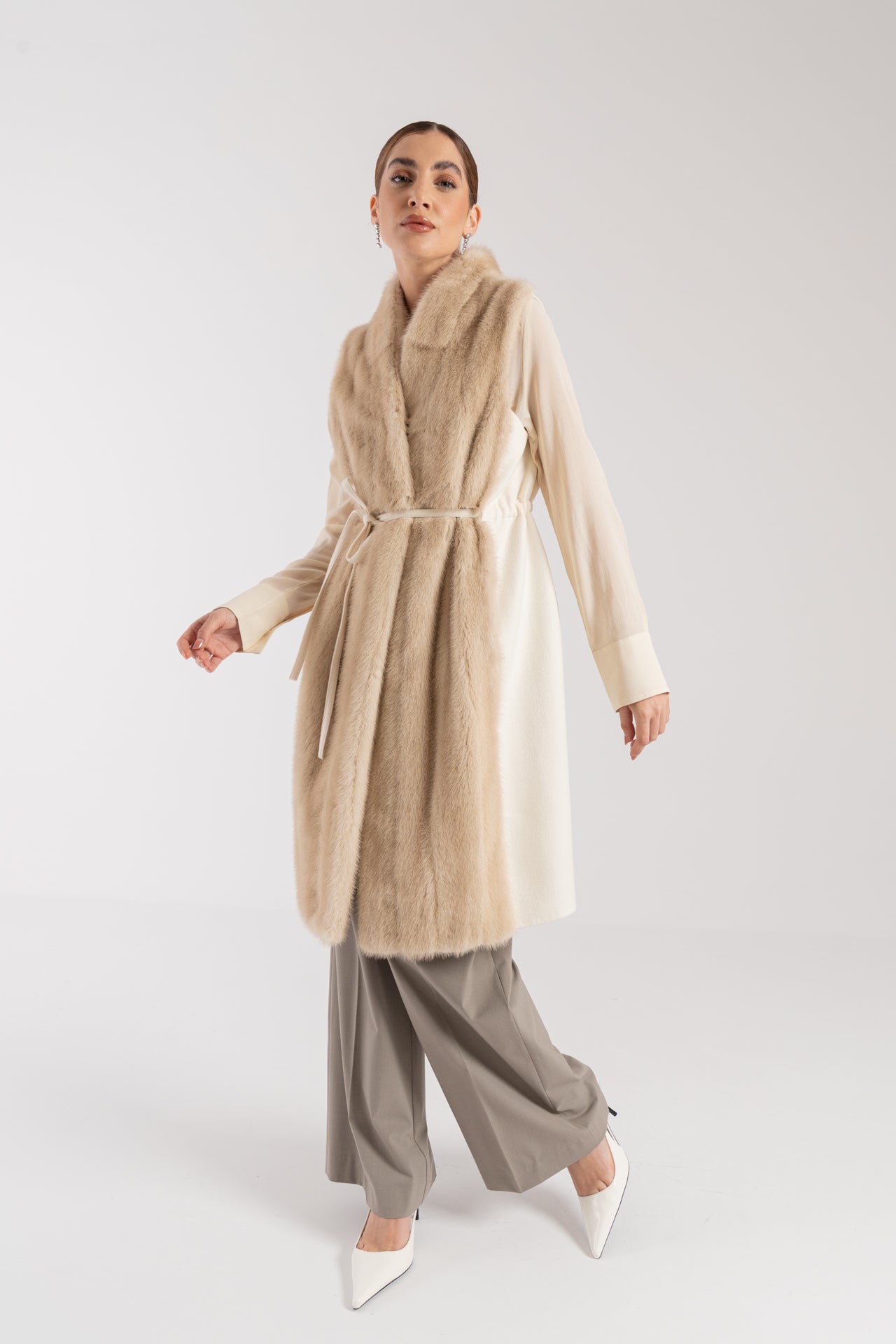 Gilet con visone