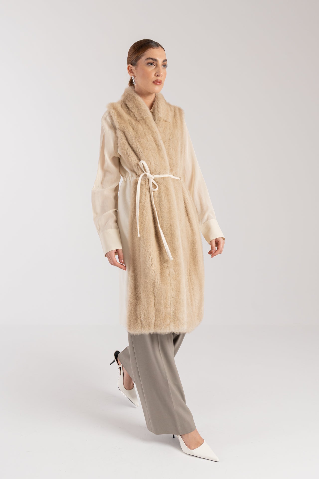Gilet con visone