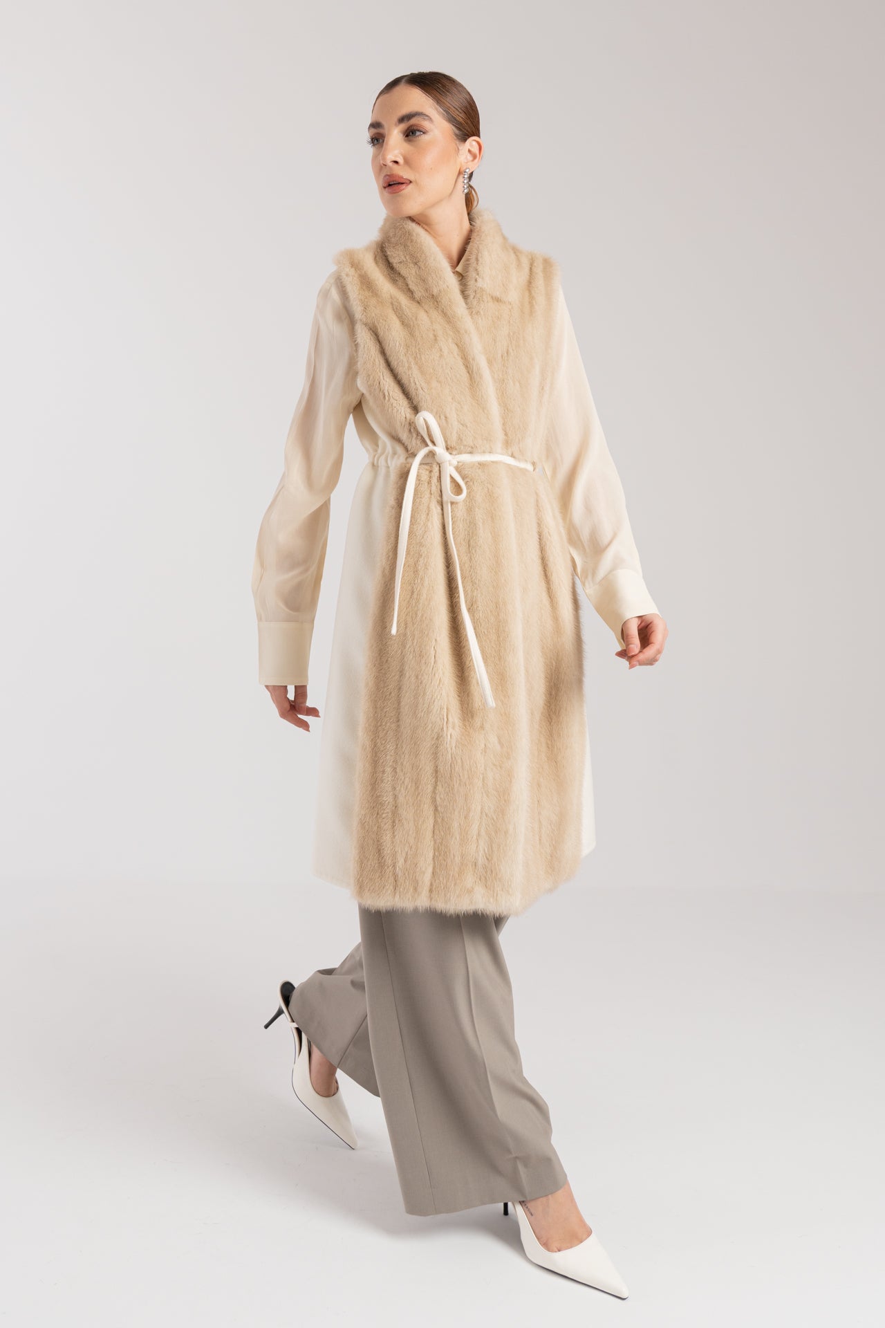 Gilet con visone