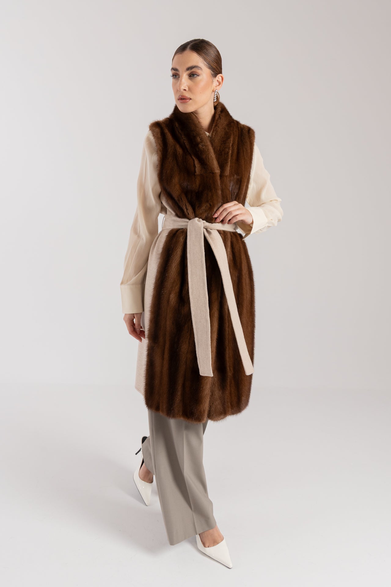 Gilet con visone