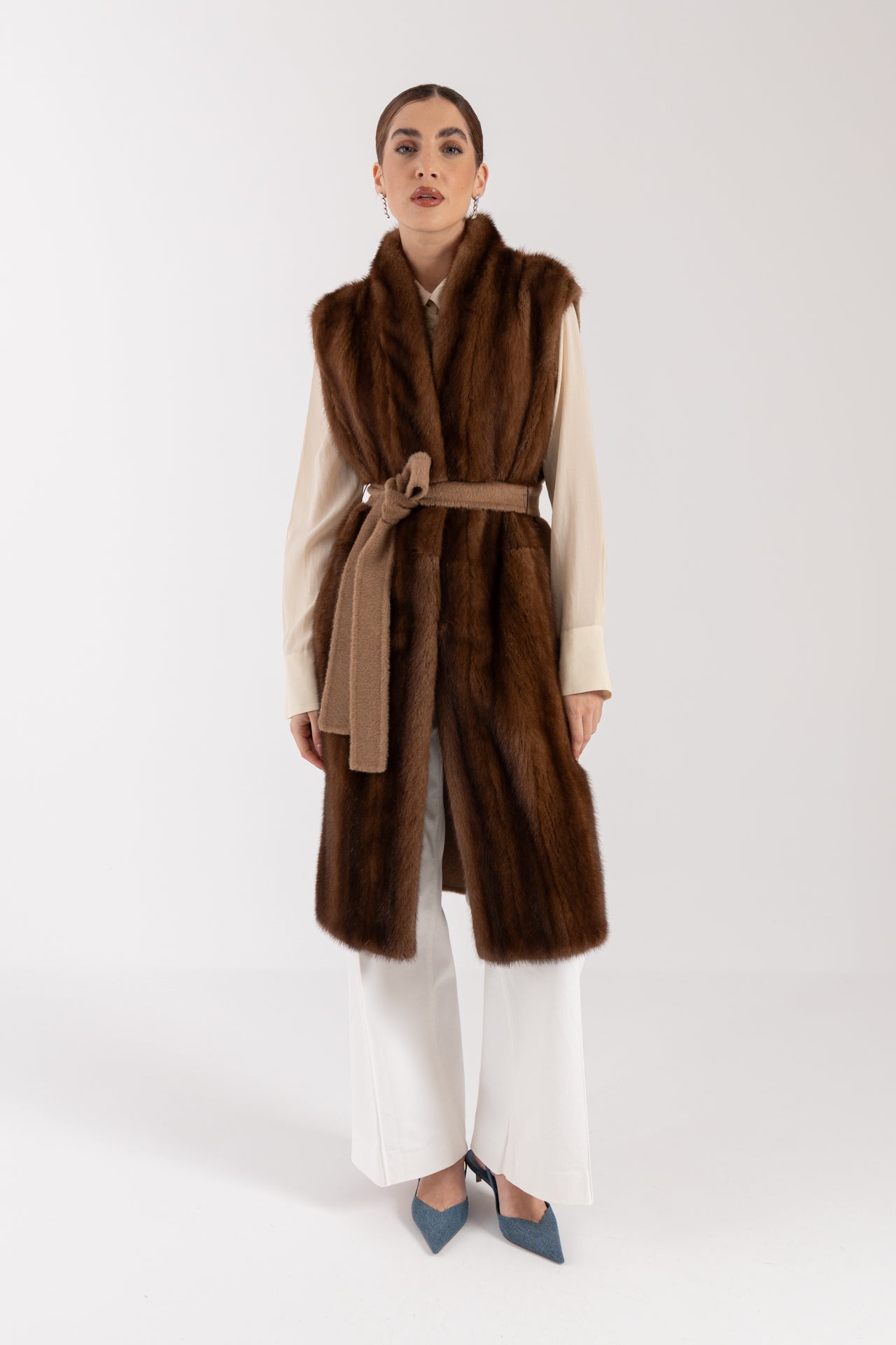 Gilet con Visone