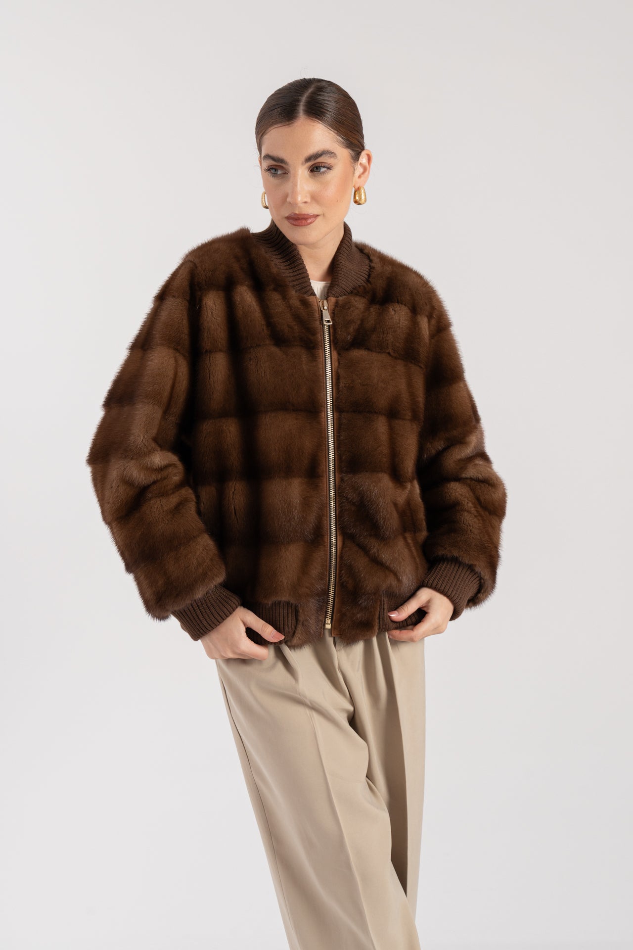 Bomber in visone