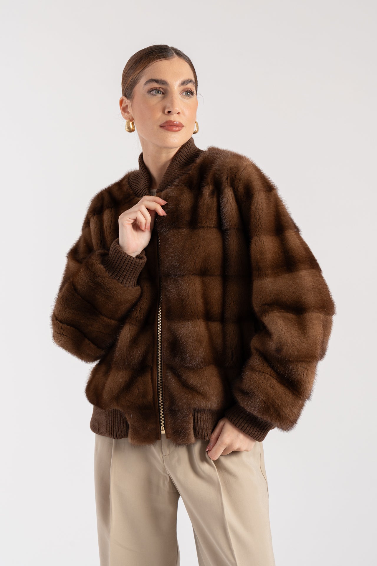 Bomber in visone