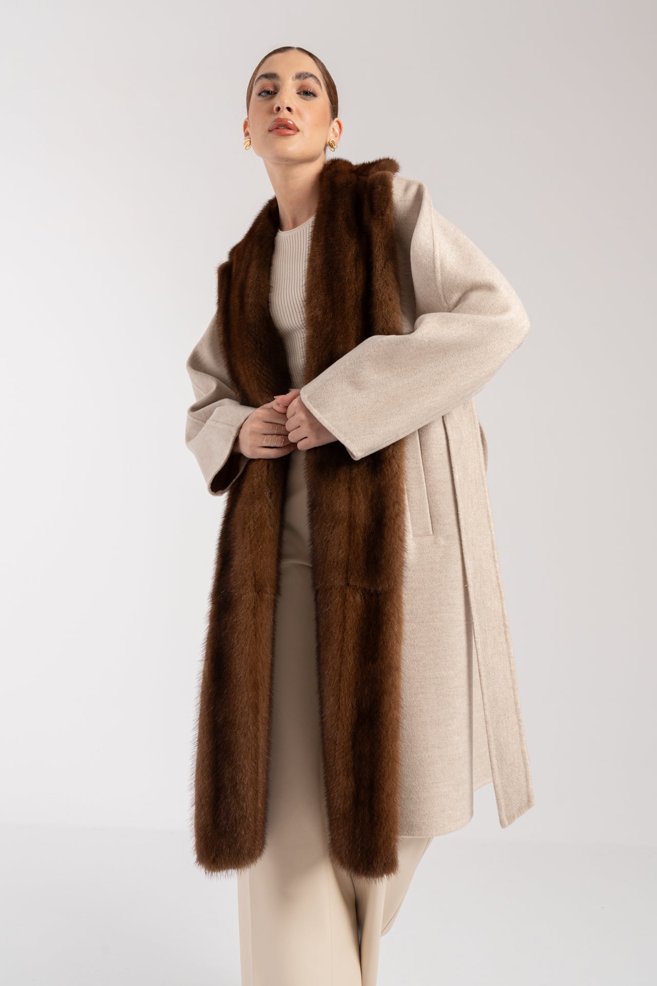 Cappotto con visone