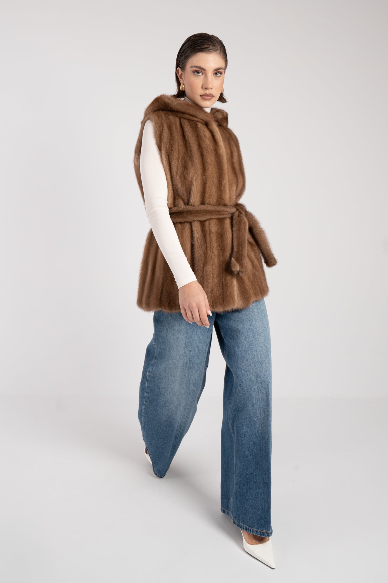 Gilet in visone
