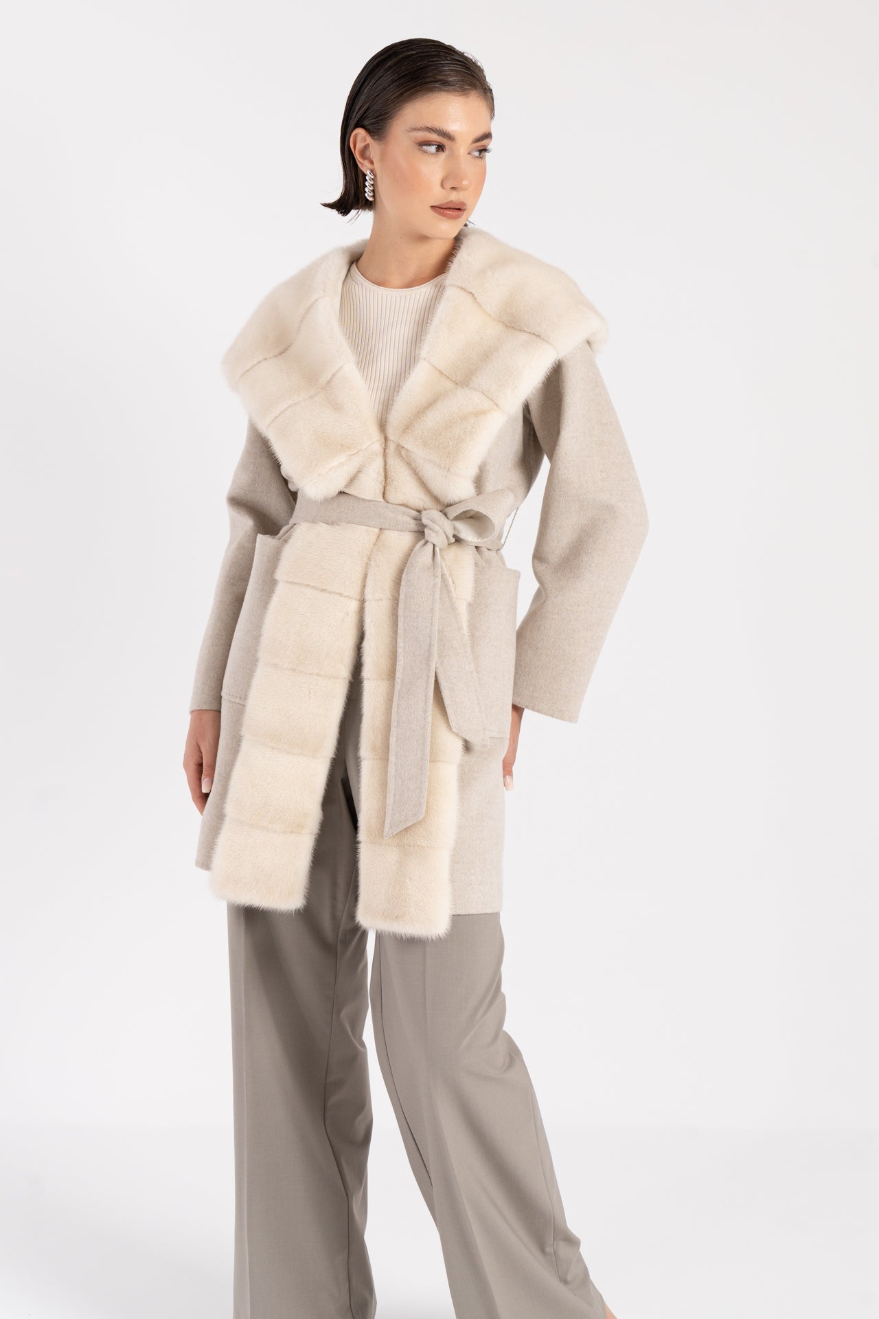 Cappotto con visone