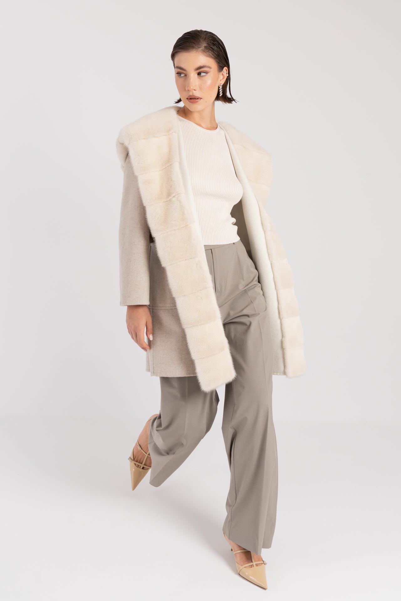 Cappotto con visone