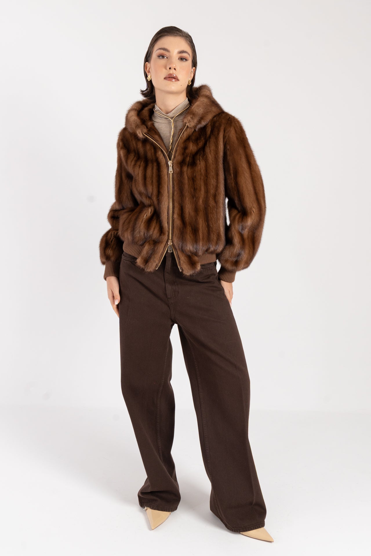 Bomber in visone