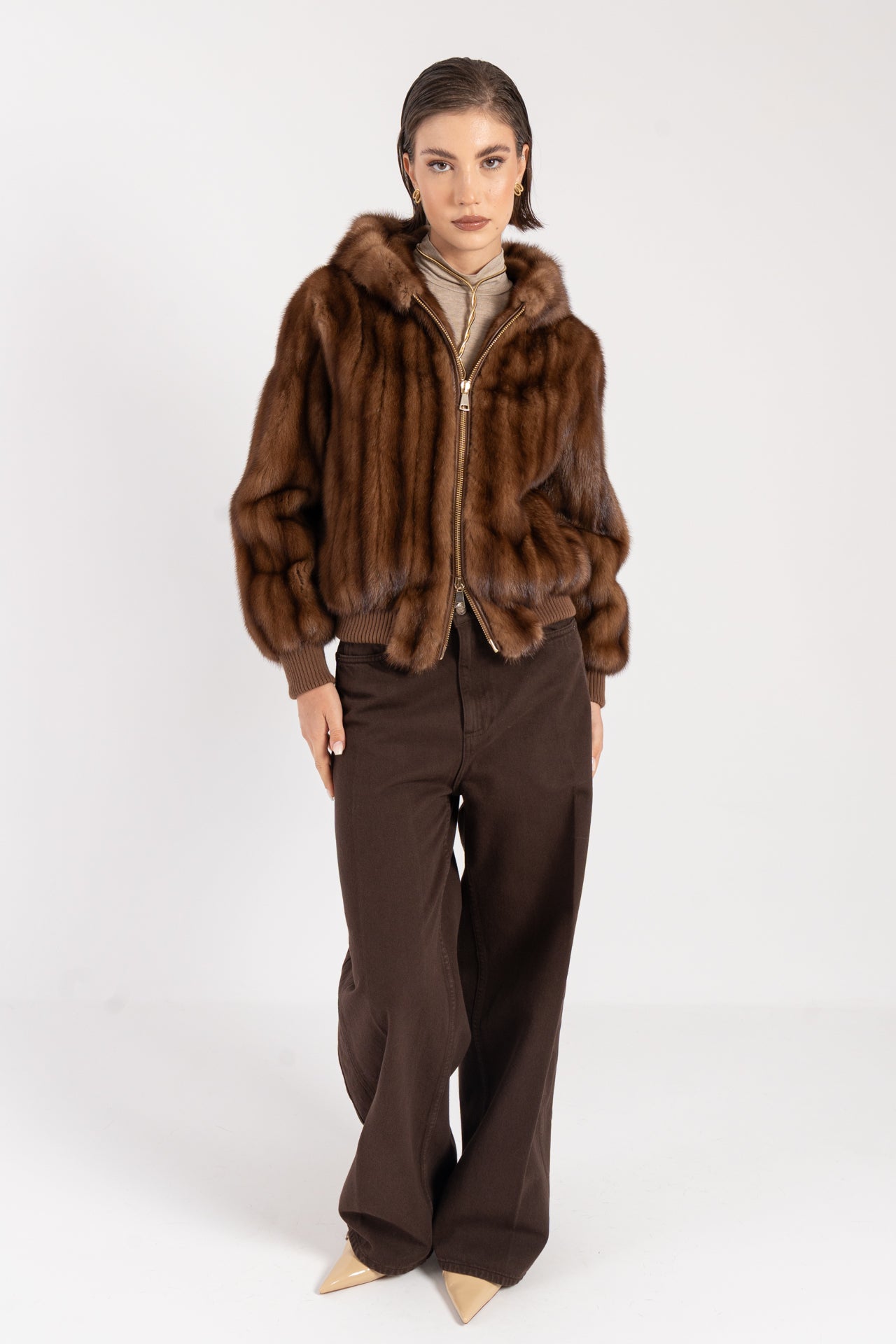 Bomber in visone