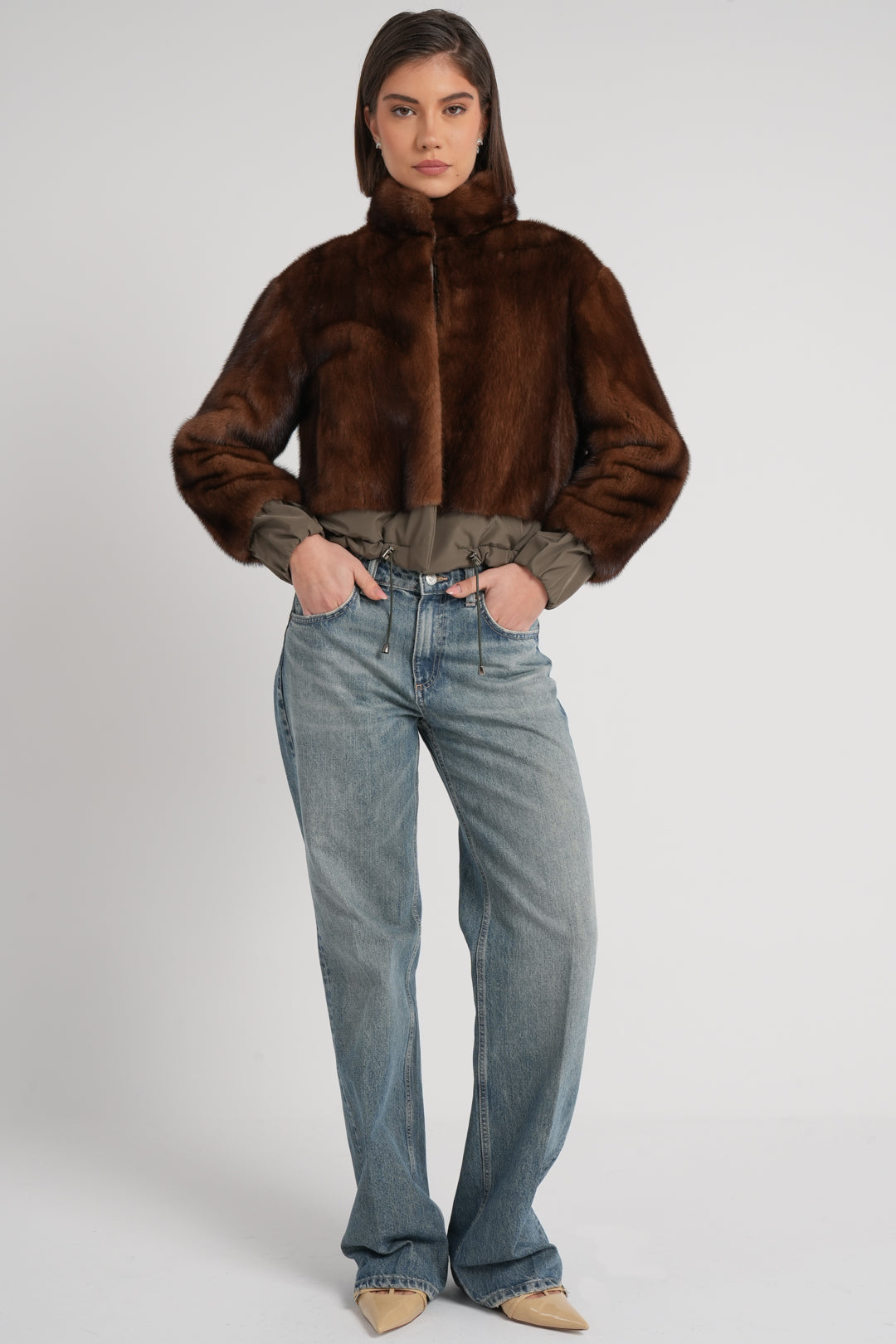 Giacca in visone reversibile