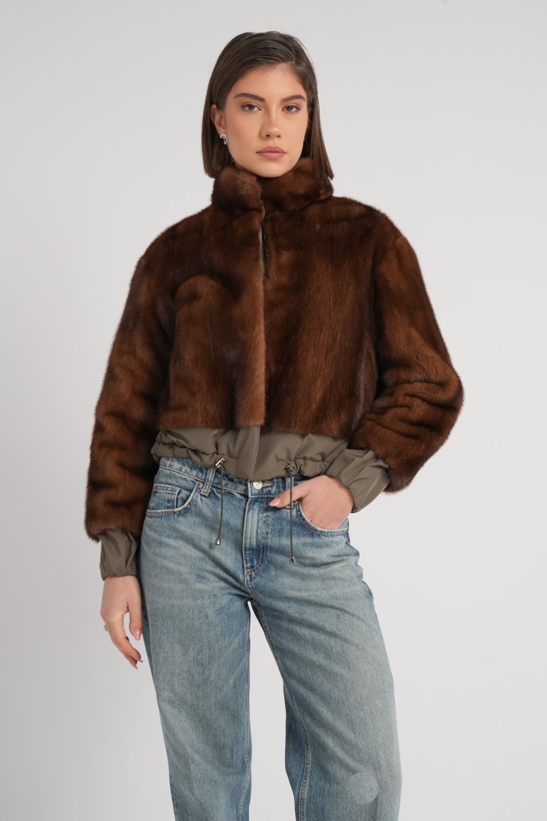 Giacca in visone reversibile