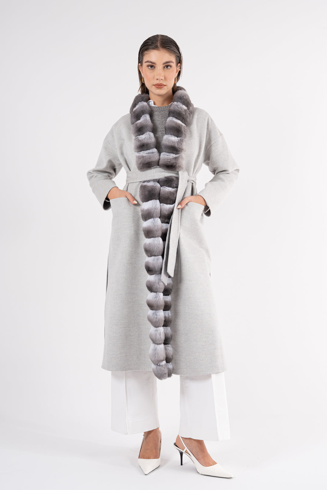 Cappotto con cincilla